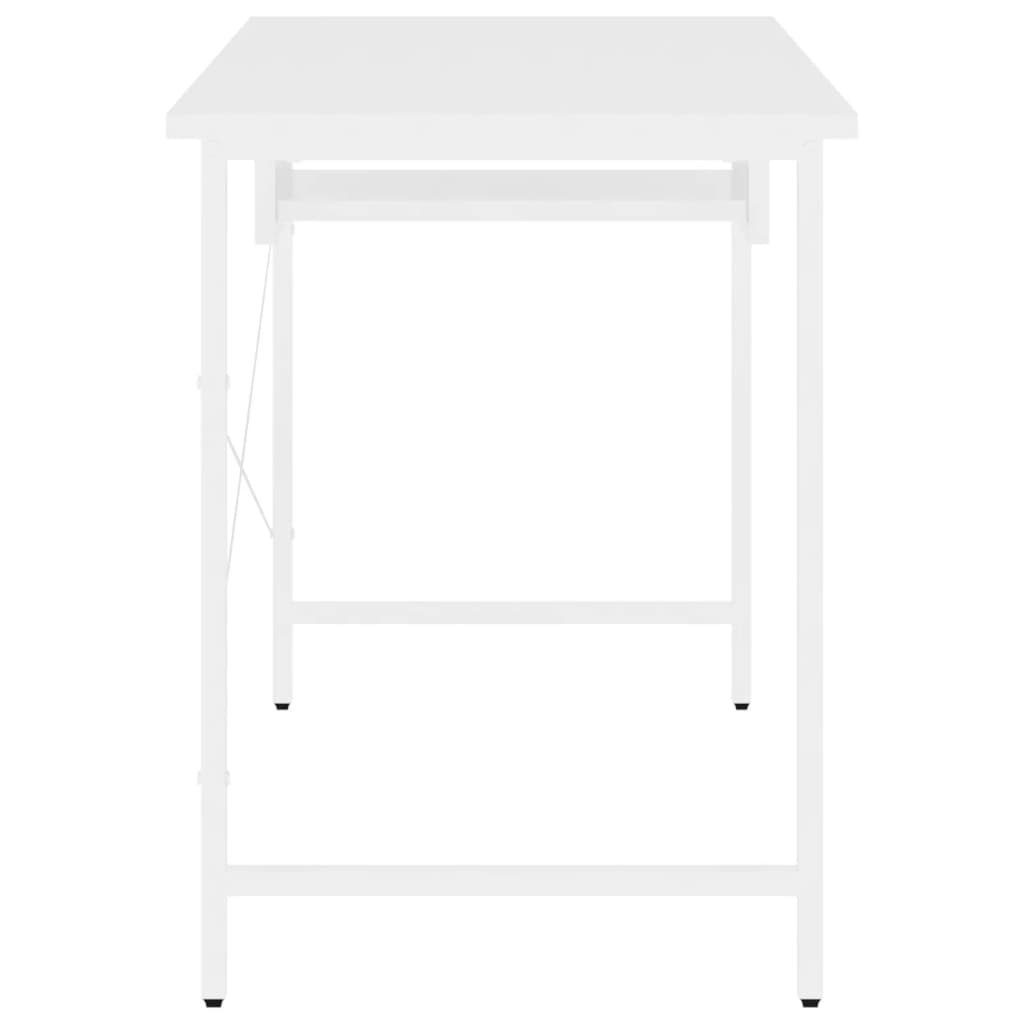 Schreibtisch und 105x55x72 | Weiß Weiß Weiß Metall vidaXL cm MDF Computertisch