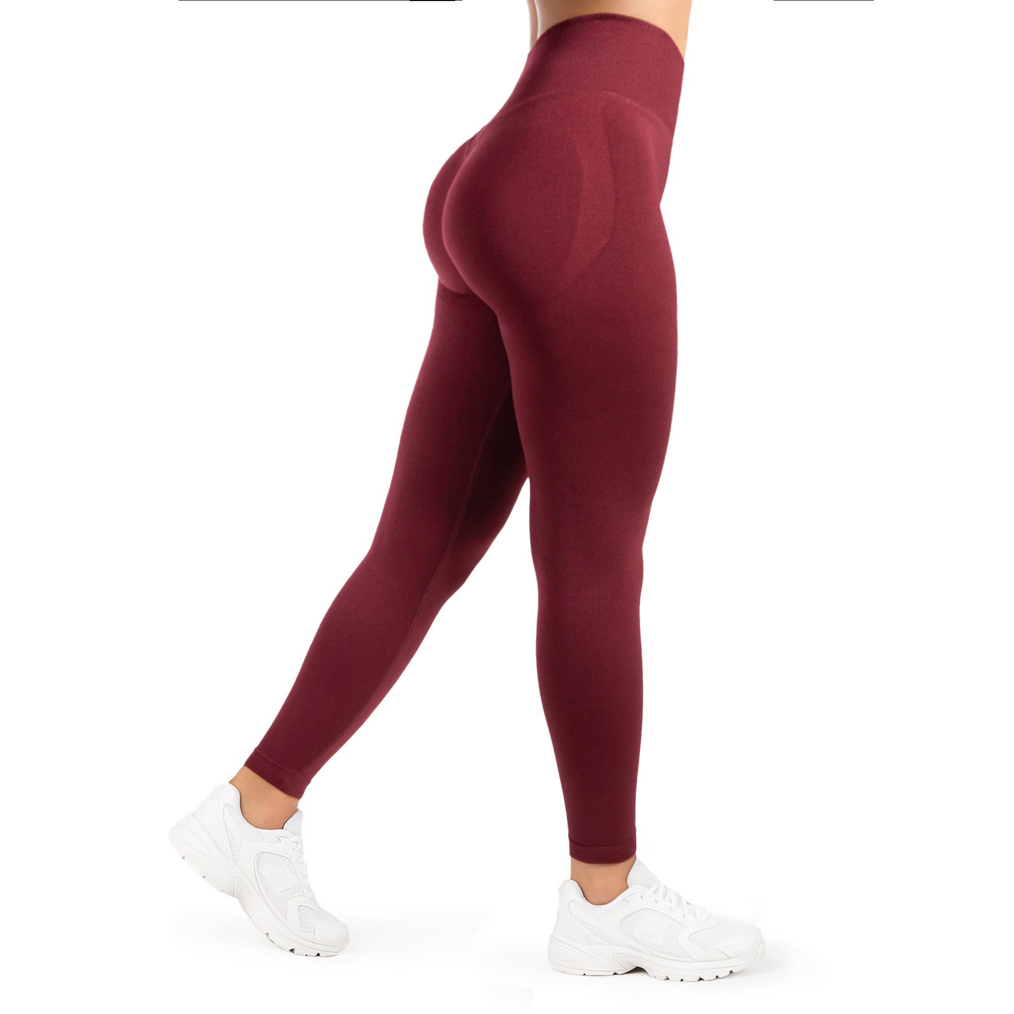 Smilodox Leggings Sena, Nahtlose High Waist Sportleggings mit V-Kontur & Shaped Fit Figurformende Trainingshose aus atmungsaktivem Funktionsmaterial