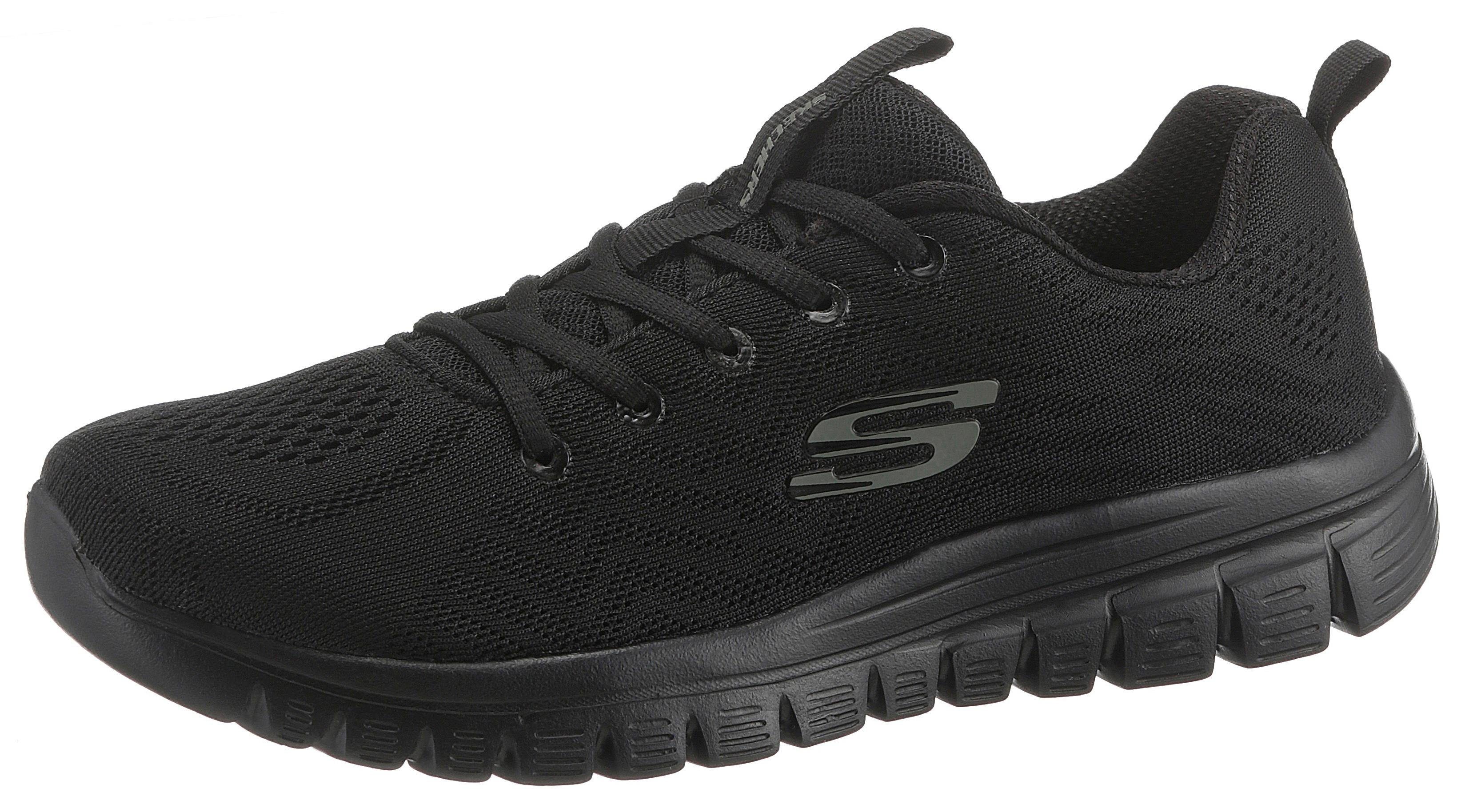 Skechers Graceful - Get Connected mit Dämpfung Memory durch schwarz Sneaker Foam