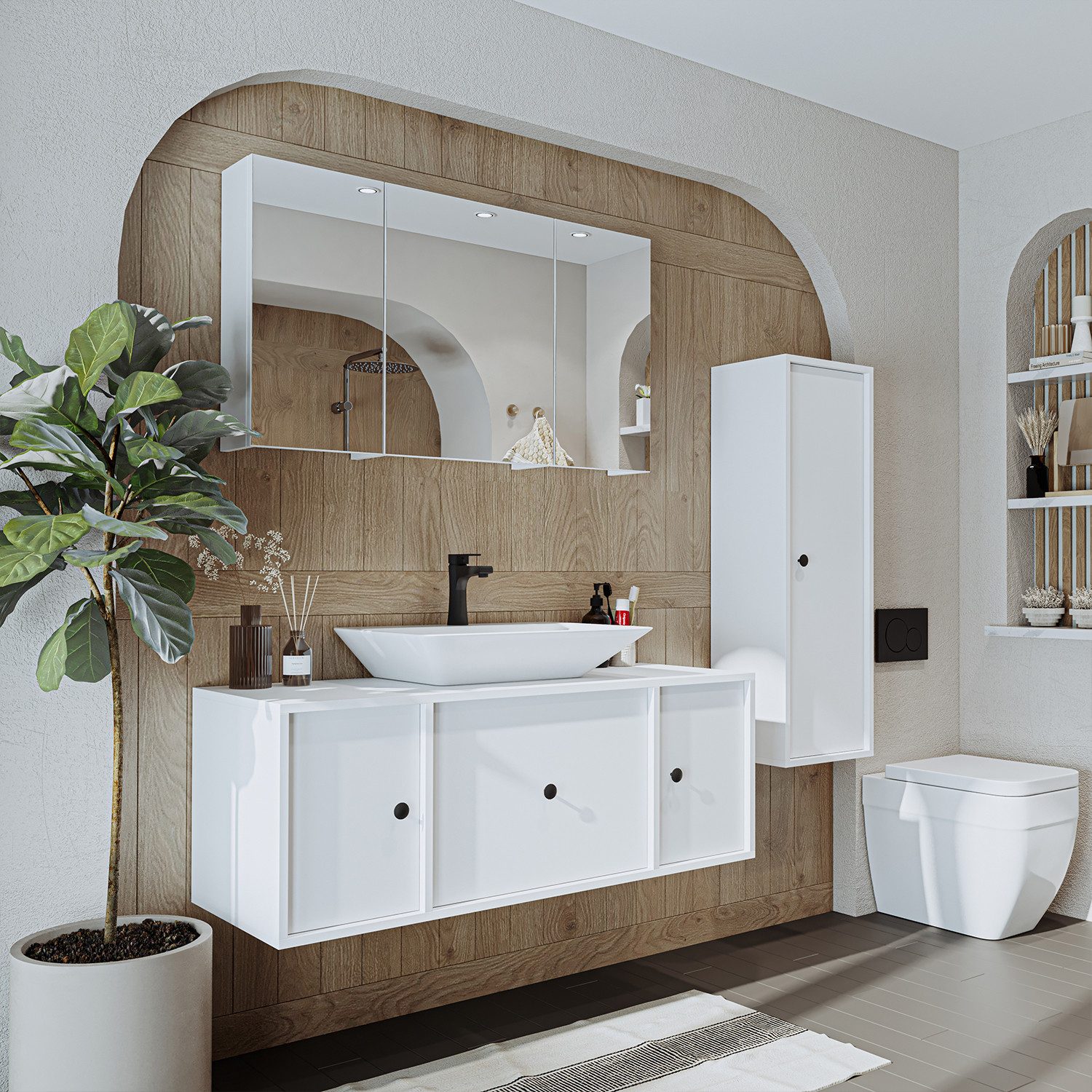 Roomart Badmöbel-Set GUSTO-ATL 120 cm, (Komplett-Set, günstig online kaufen