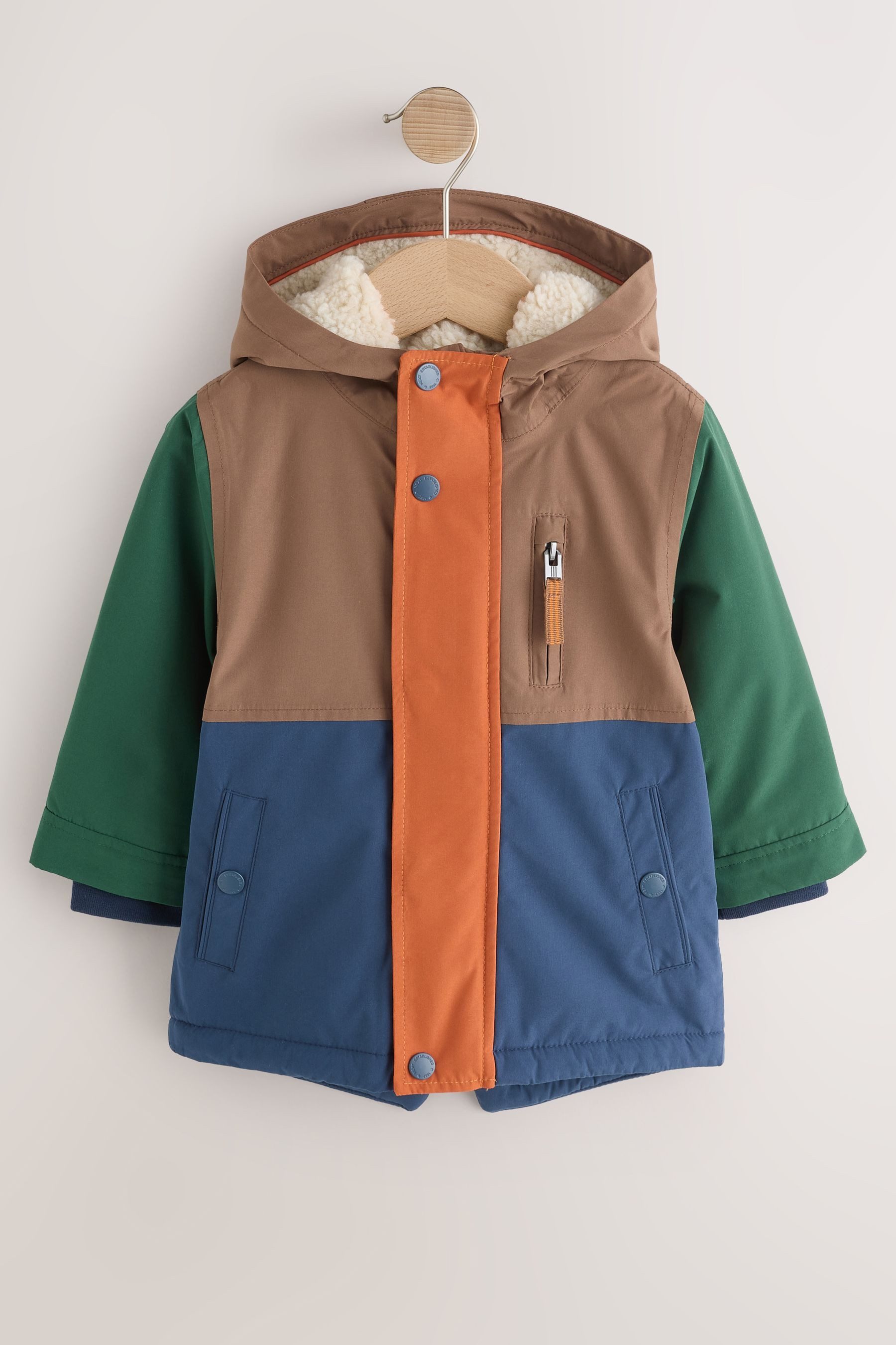 Next Funktionsmantel Wasserdichter Parka mit Borgfutter (1-tlg)