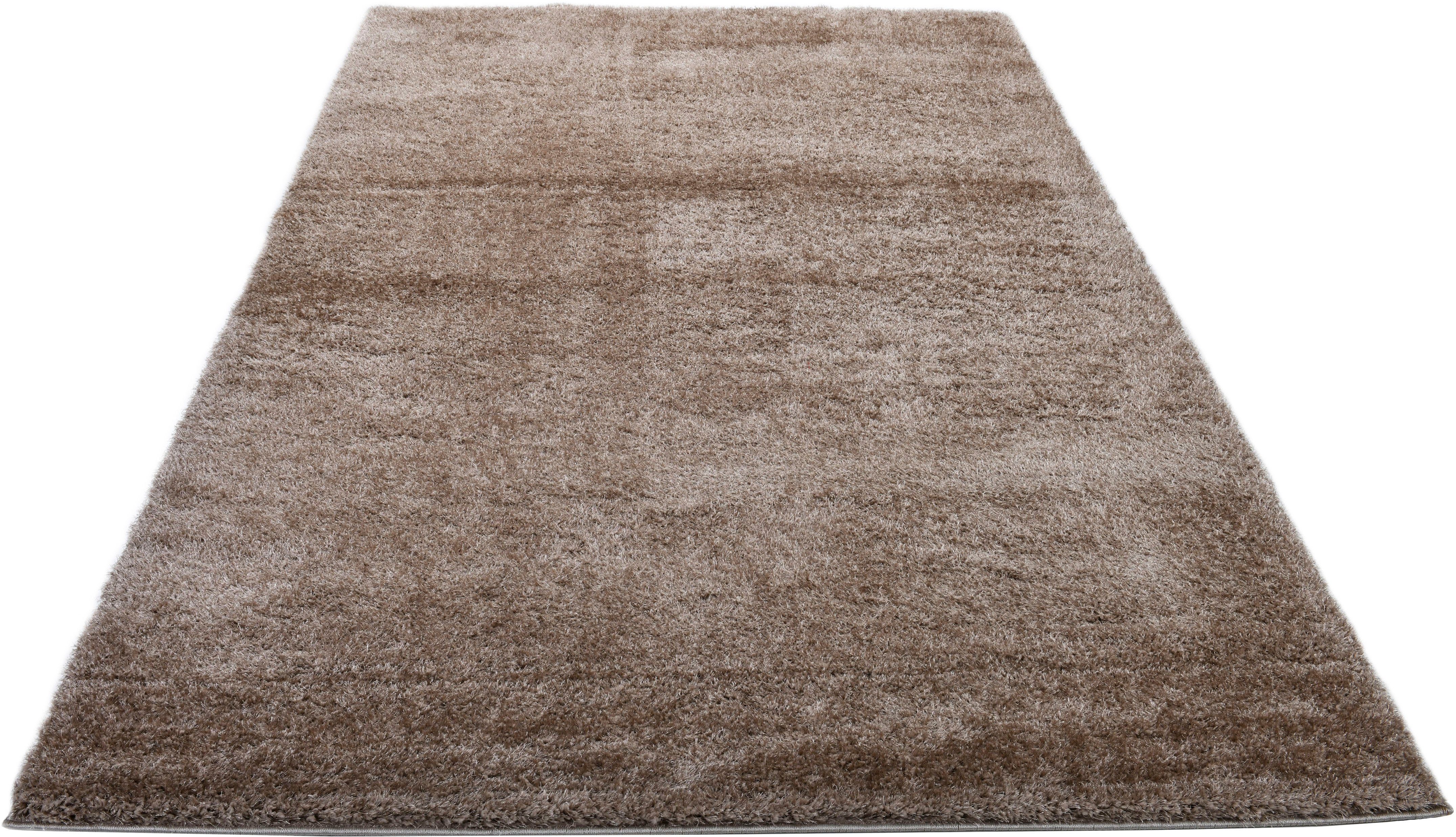 my home Hochflor-Teppich Malin, rechteckig, Höhe: 43 mm, Shaggy in Uni-Farben, einfarbig, leicht glänzend, besonders weich