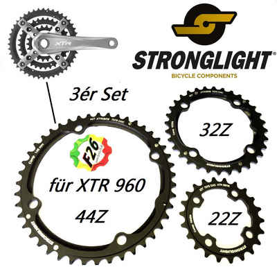 STRONGLIGHT Fahrradkurbel Stronglight XTR FC-M 960 Kettenblätter 22z,32z,44z Komplett-Satz