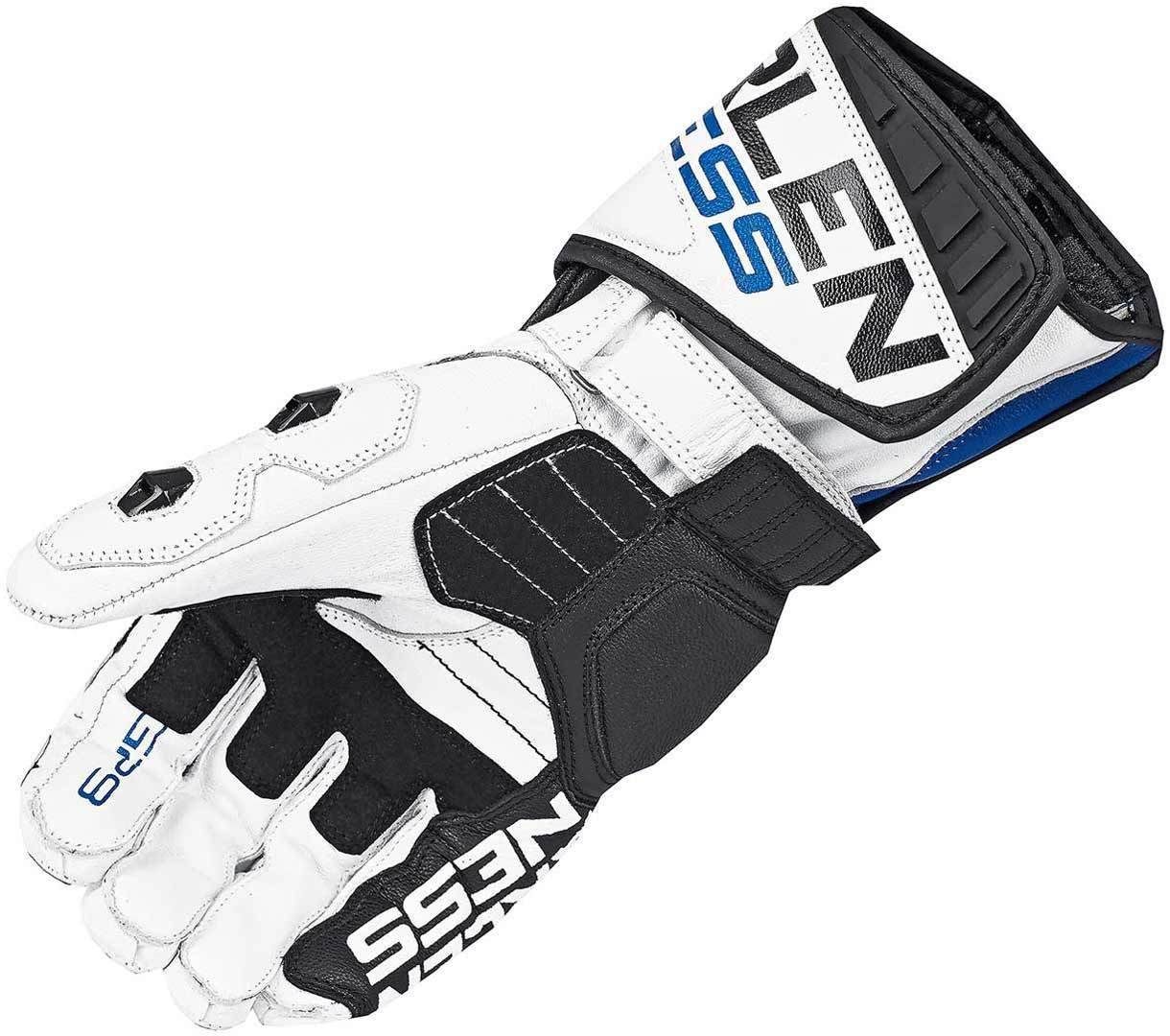 Ness Motorradhandschuhe Sugello Black/White/Blue Arlen Motorradhandschuhe