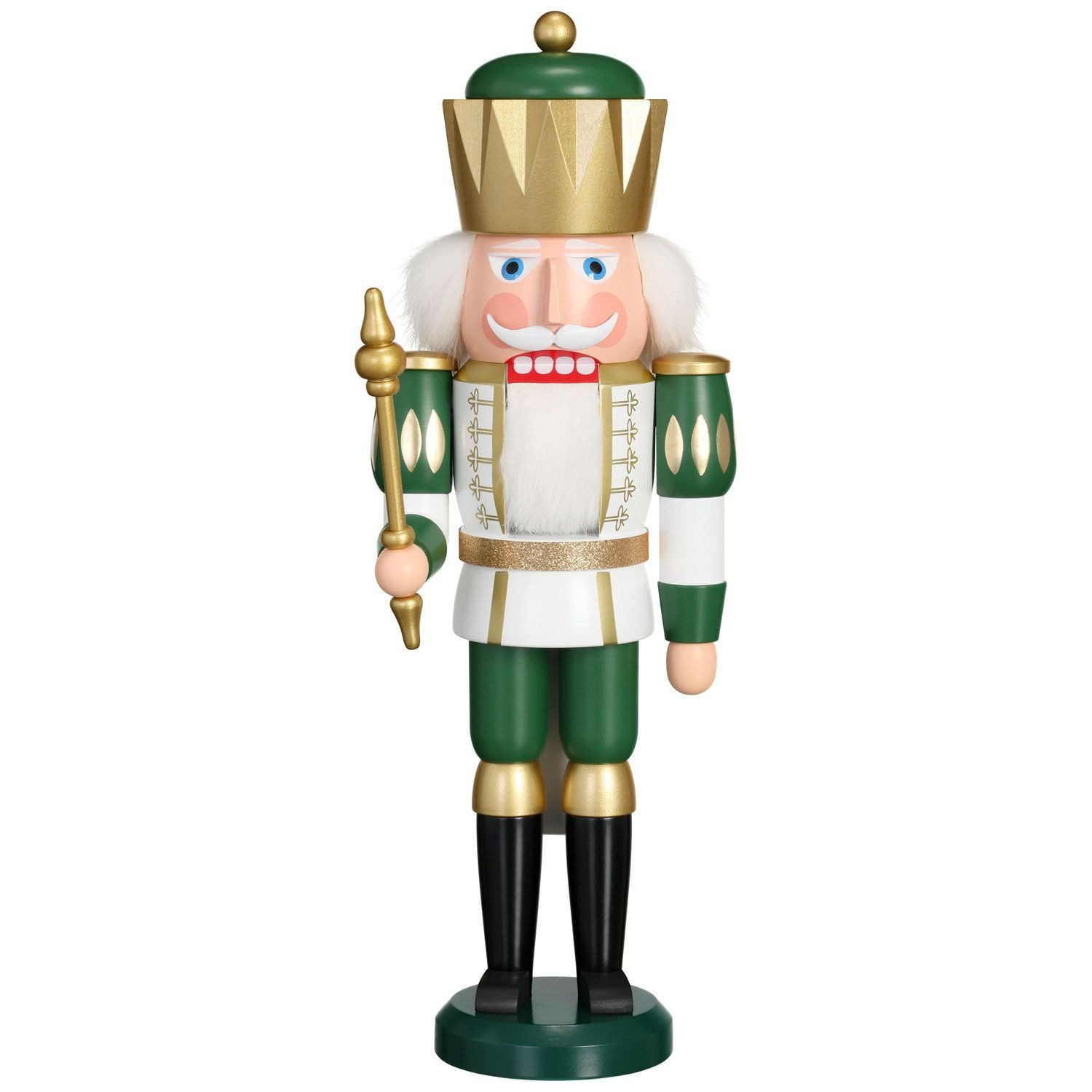 Seiffener Volkskunst Nussknacker König exclusiv 40 cm - tolle Farben zur Wahl aus dem Erzgebirge, aus dem Erzgebirge