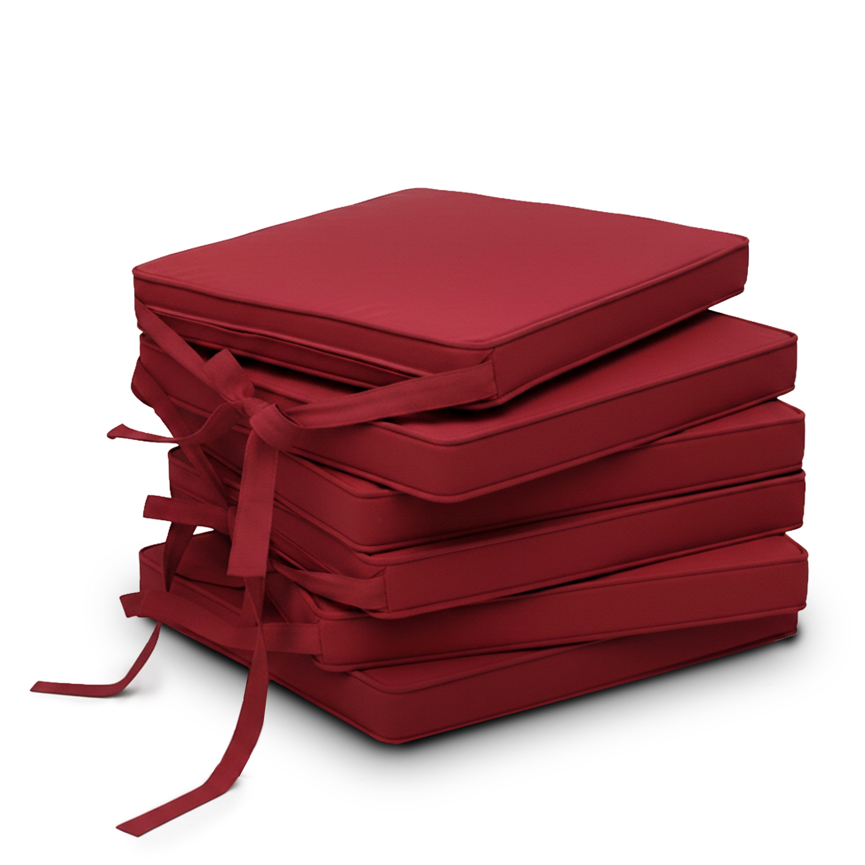 Beautissu Stuhlkissen 6er Set Loft SK Stuhlkissen Rot, 45x40x5cm, Stuhlpols günstig online kaufen