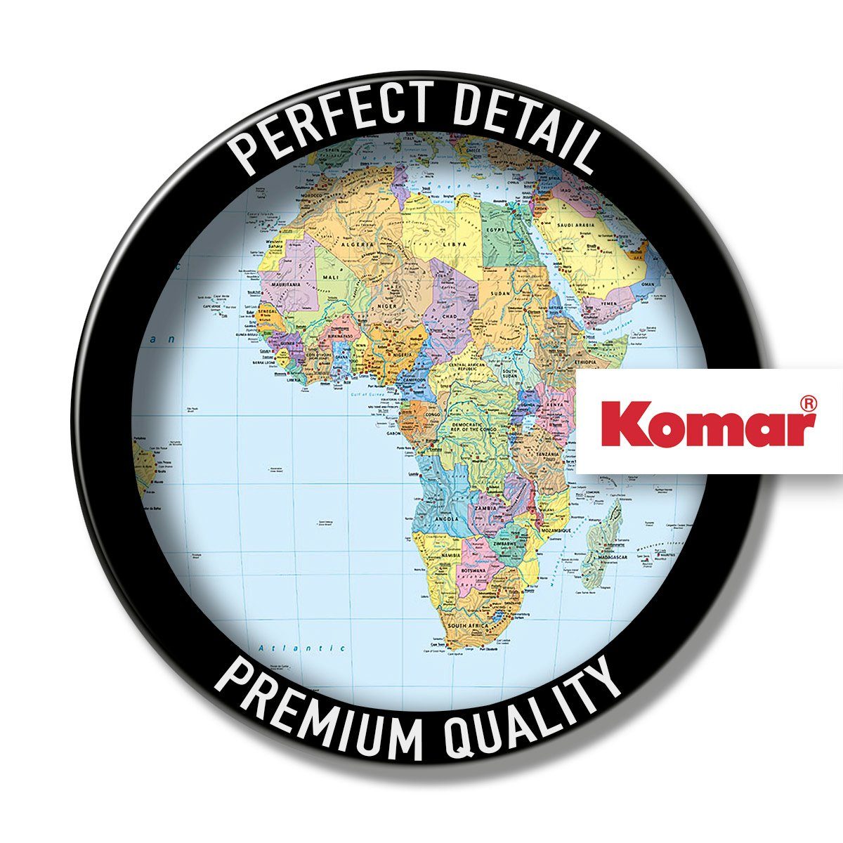 Komar Fototapete World Map - Größe 270 x 188 cm, glatt, bedruckt, (Packung, 1 St., Papier Fototapete), Wohnzimmer, Schlafzimmer