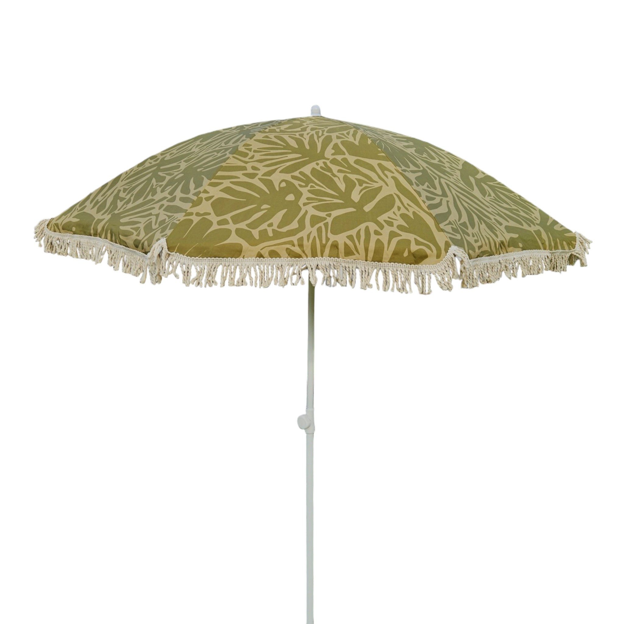 Meinposten Sonnenschirm Strandschirm Gartenschirm BOHO UV30+ Balkonschirm Fransen 150cm, abnickbar