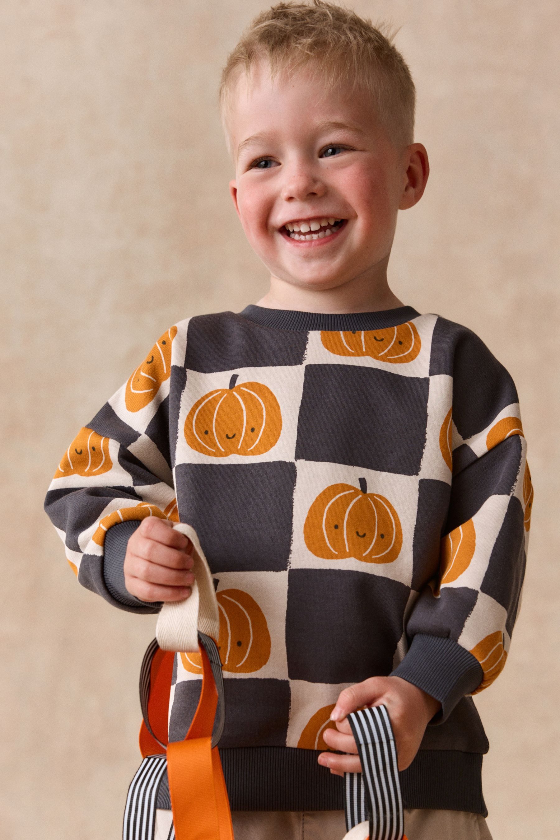 Next Sweater Oberteil mit Rundhalsausschnitt und Print (1-tlg)