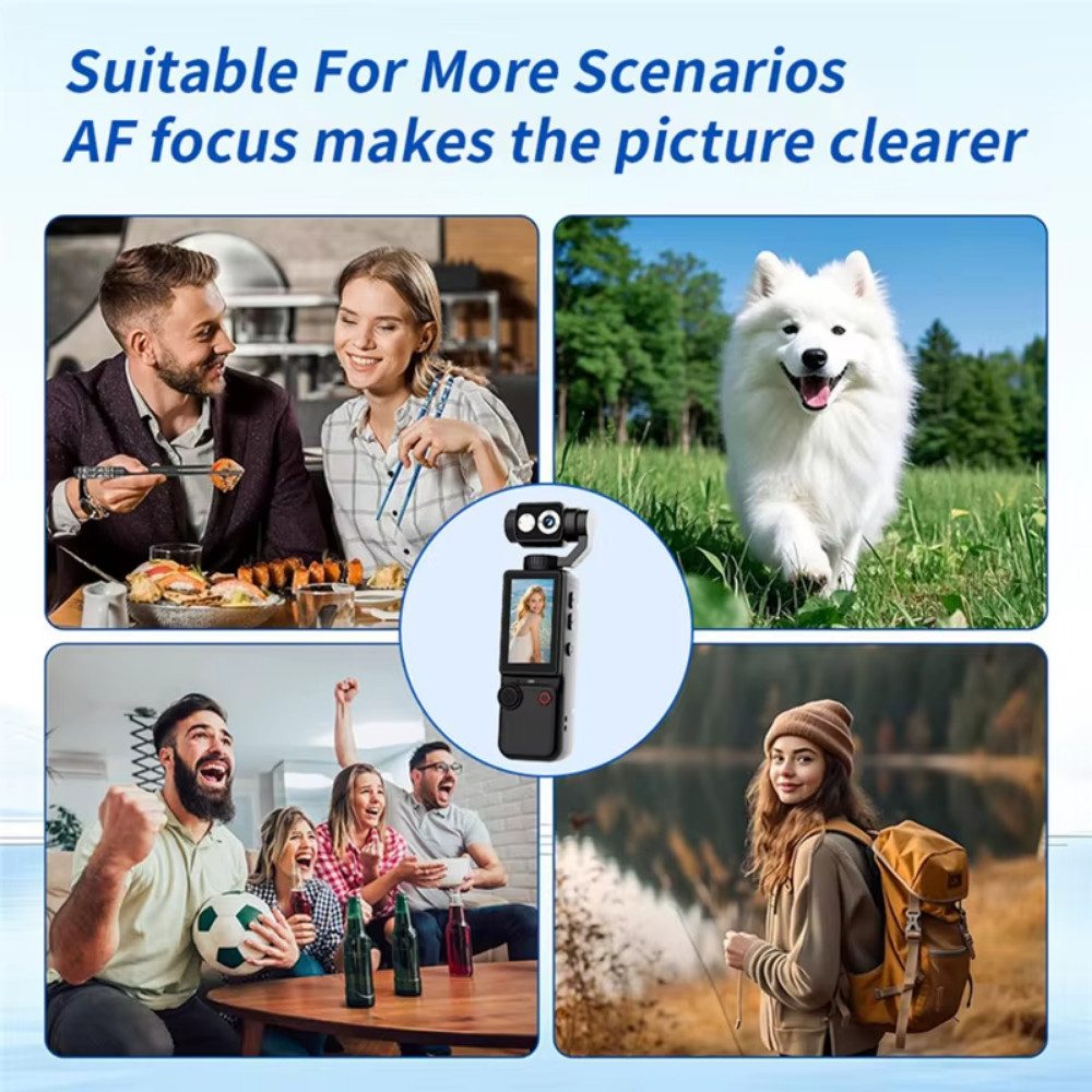 Athlix Tragbare Miniatur-Sportkamera CMOS-Sensor Actioncam Action Cam (4K Full-HD, MicroSD / TF-Karten-Steckplatz, Kompaktes Taschenformat)