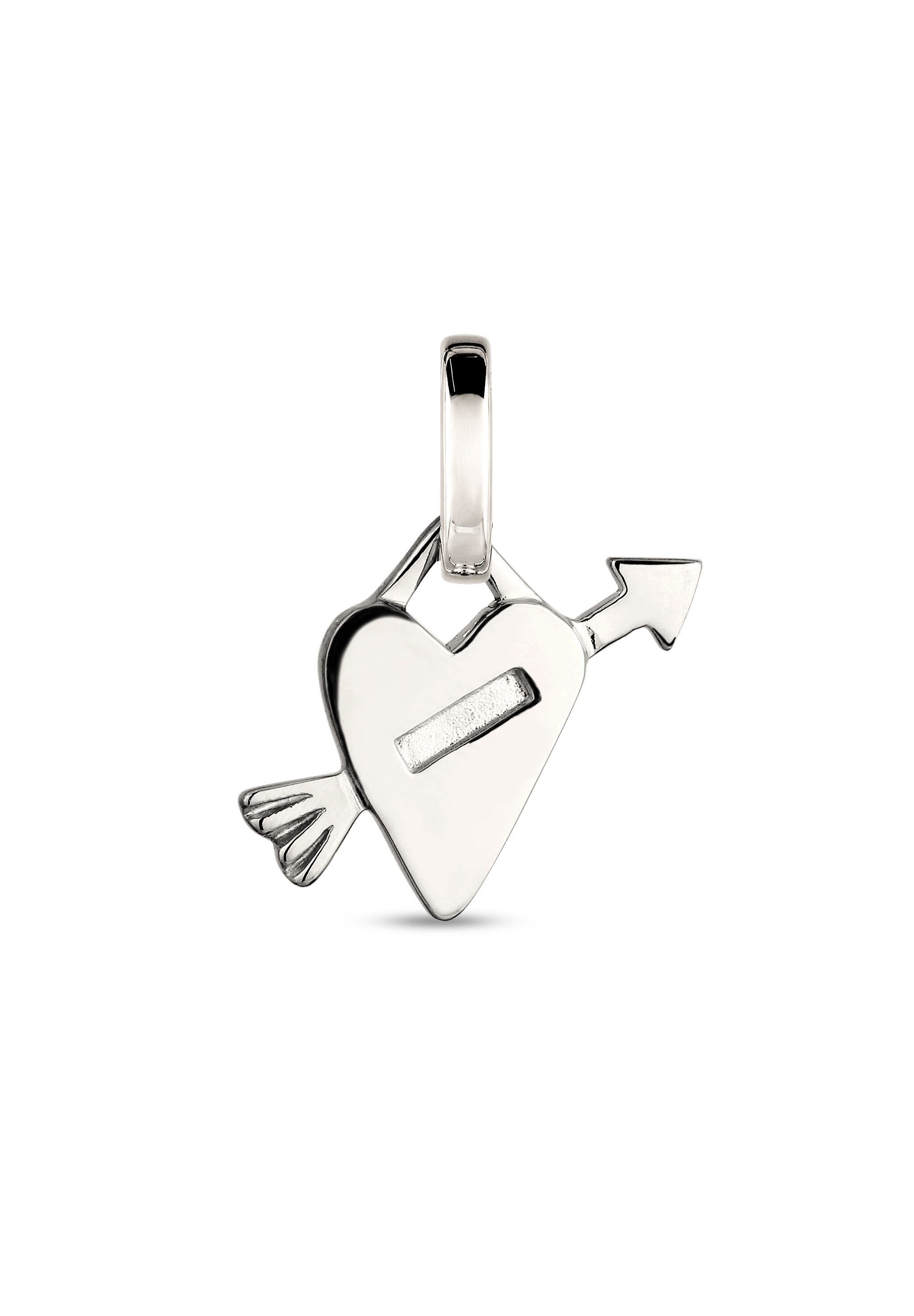 Elli Charm-Einhänger Herz mit Pfeil 925 Sterling Silber