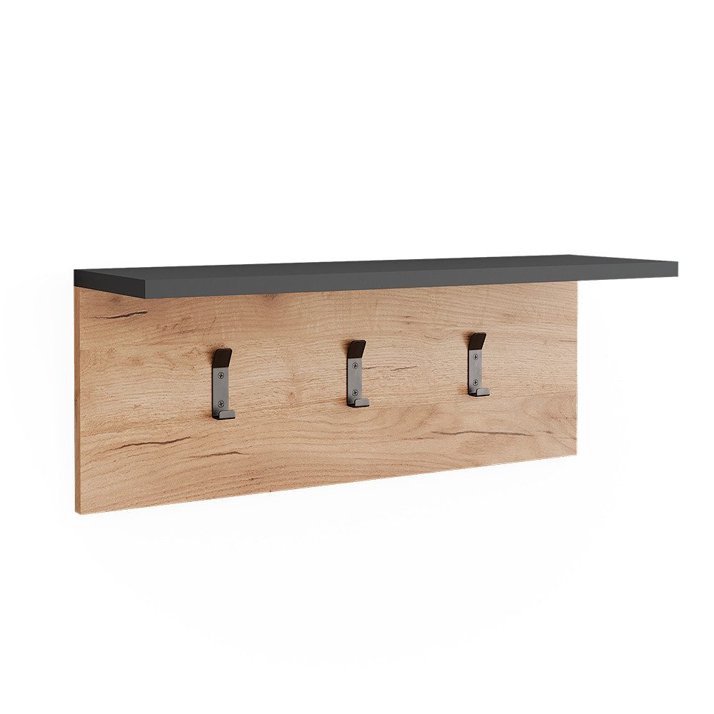 Vicco Garderobenschrank Orlando, Anthrazit/Goldkraft Eiche, 60 günstig online kaufen
