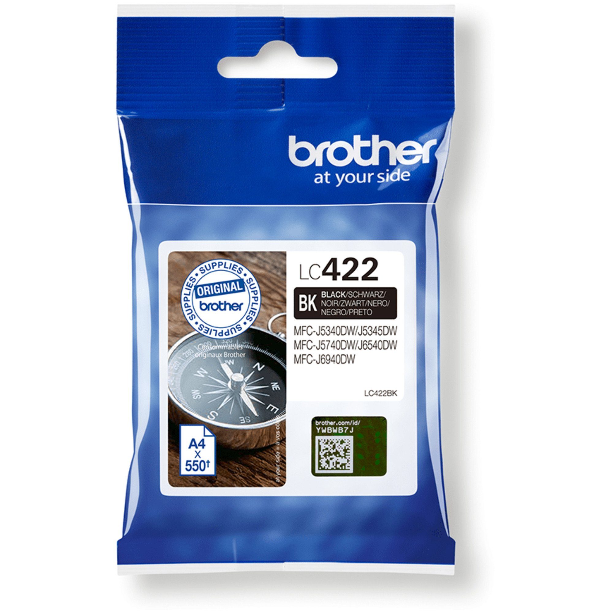 Brother Brother Tinte schwarz LC-422BK Tintenpatrone