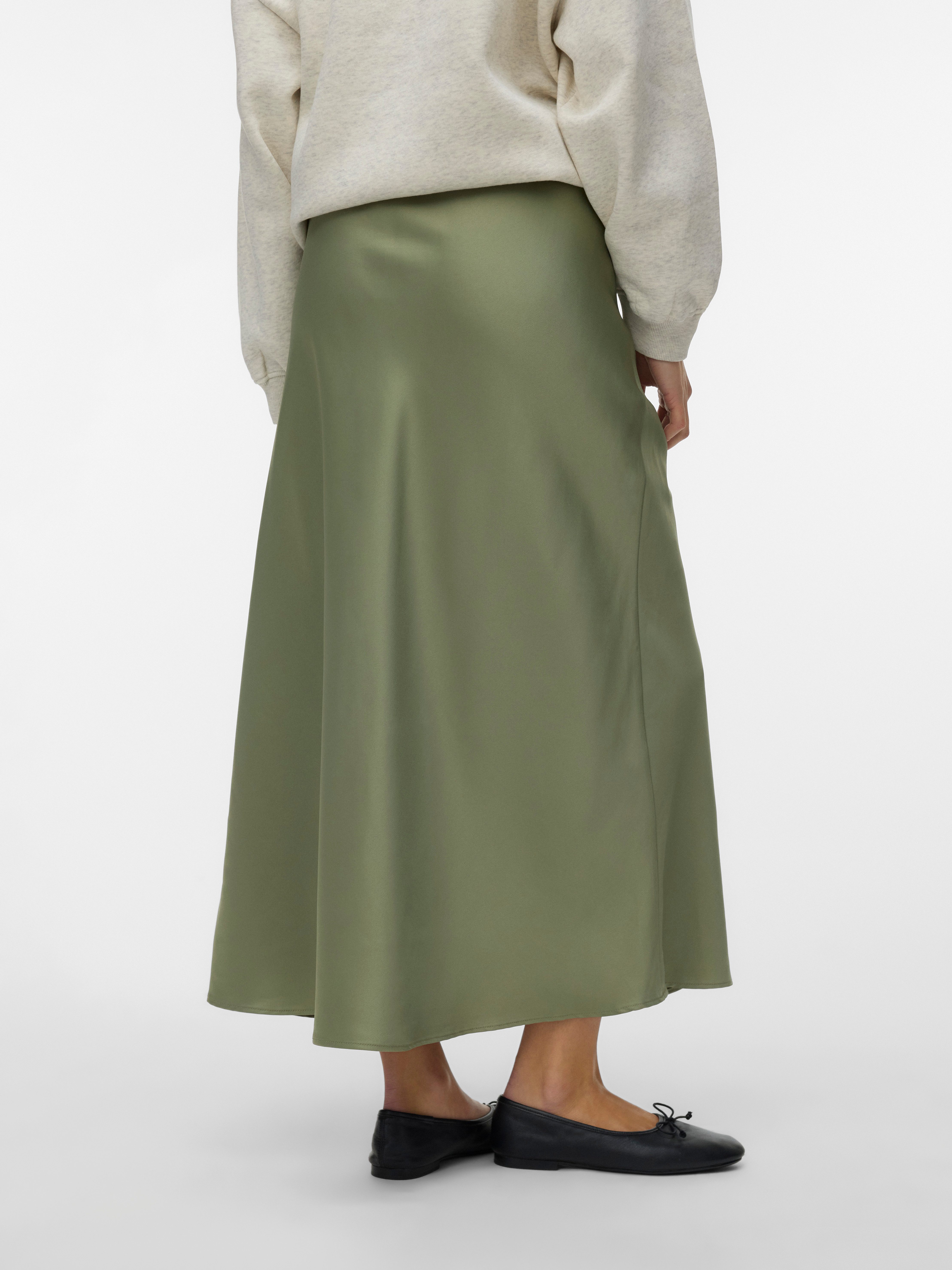 Vero Moda A-Linien-Rock VMMERLE ANKLE SKIRT WVN GA NOOS Kunstfaser