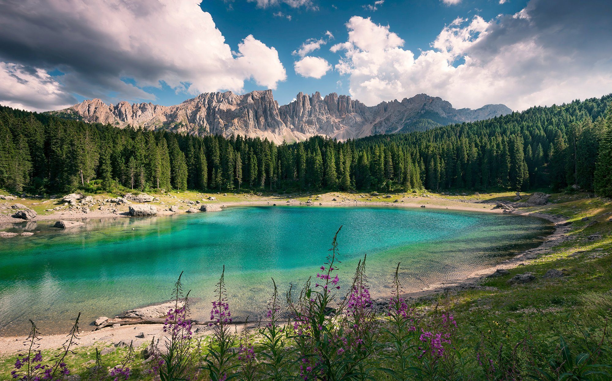 Komar Vliestapete Digitaldruck Vlies - Dolomitenjuwel - Größe 450 x 280 cm, glatt, bedruckt, (9 St), Wohnzimmer, Schlafzimmer
