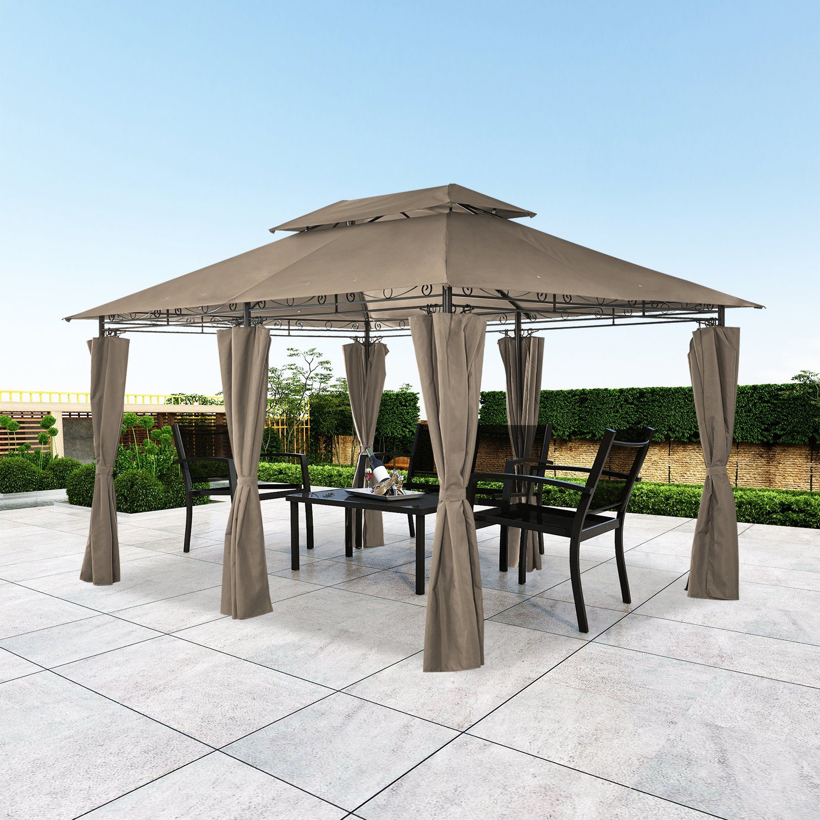 Mondeer Pavillon Gartenpavillon, mit 6 Seitenteilen günstig online kaufen