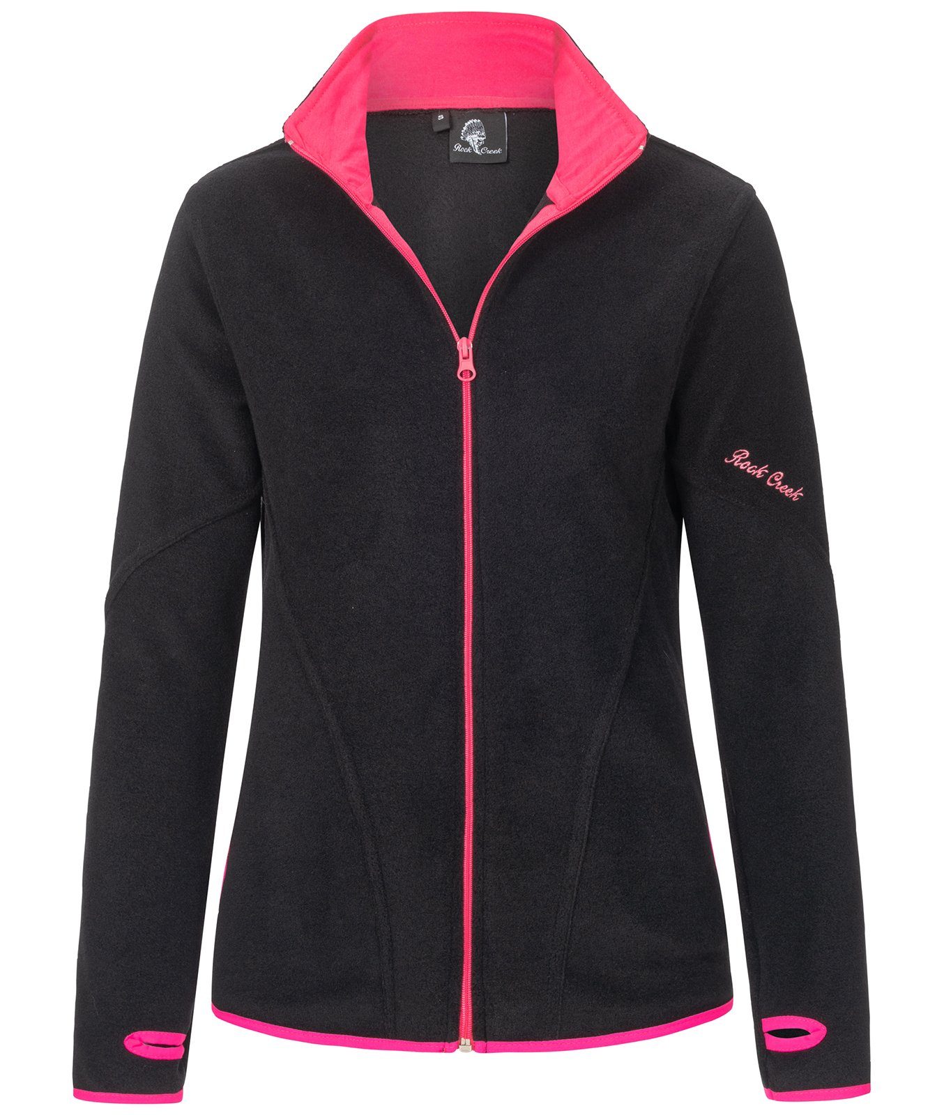 Rock Creek Fleecejacke Damen Fleecejacke Übergangsjacke D-472 Schwarz