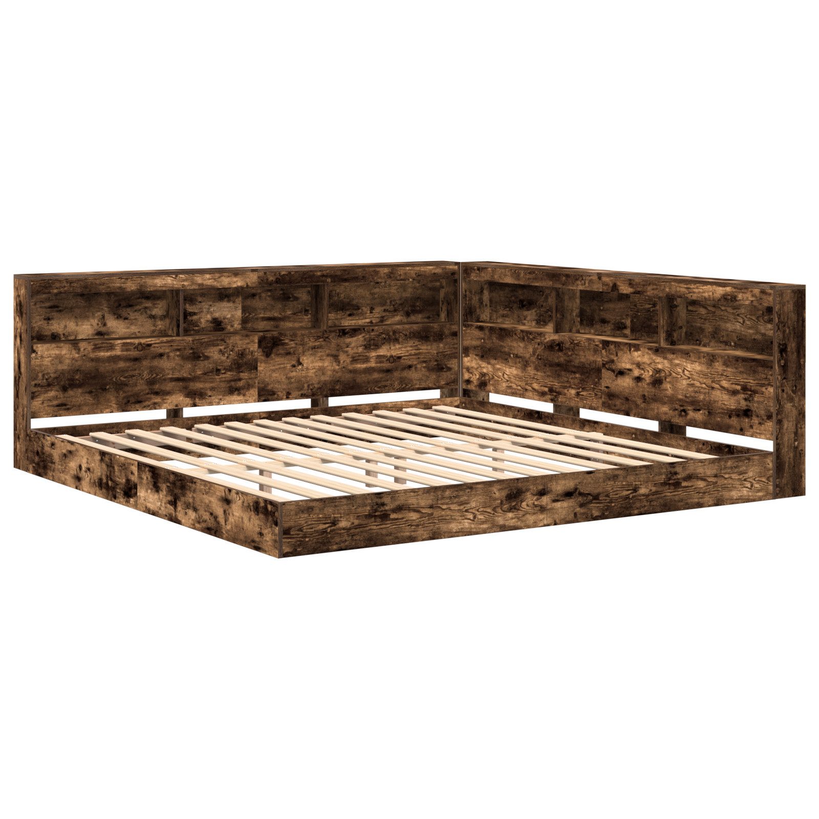 vidaXL Bett Bücherregal Bett Geraucht Eiche günstig online kaufen