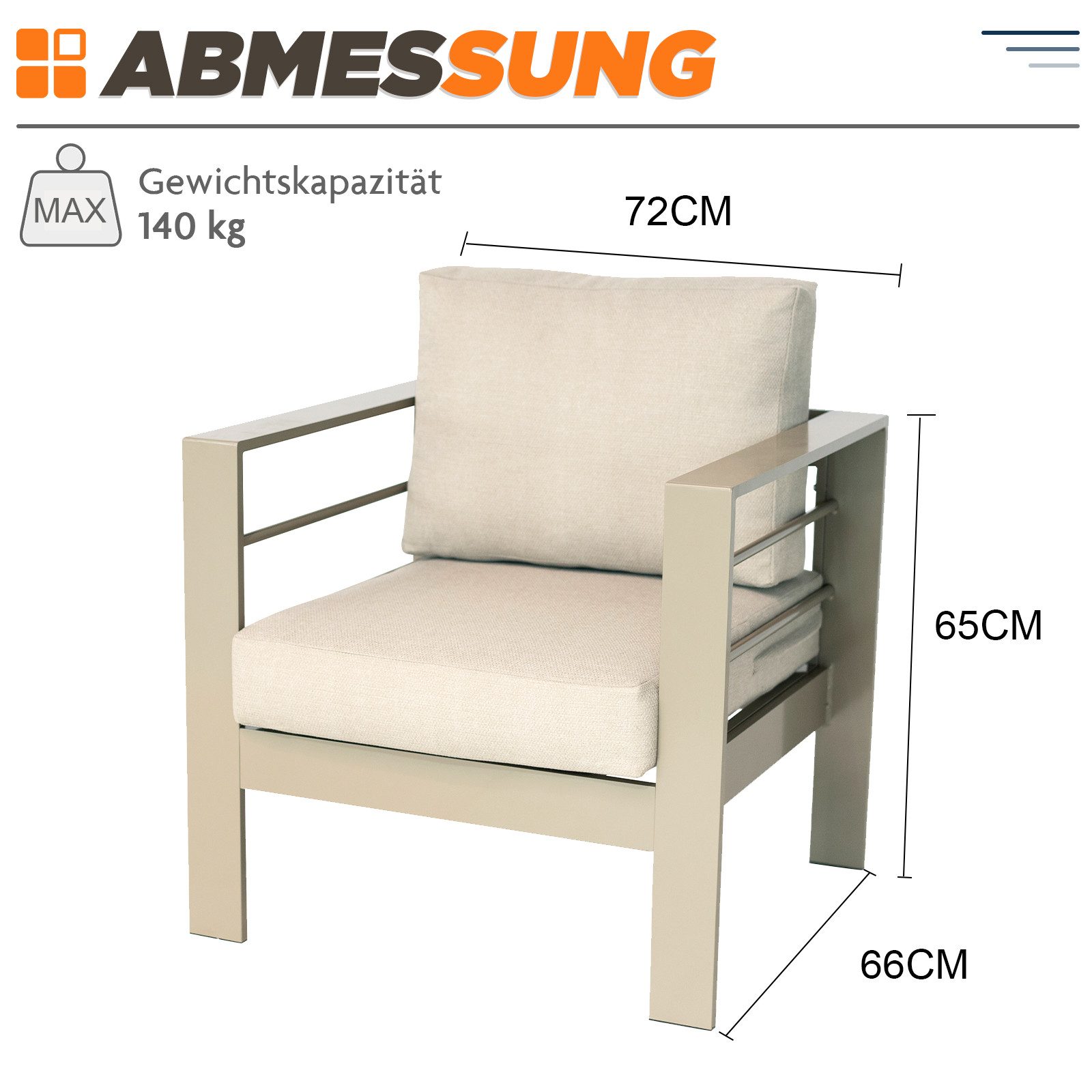 MeXo Gartensessel Relaxsessel outdoor 2 Sitzer günstig online kaufen