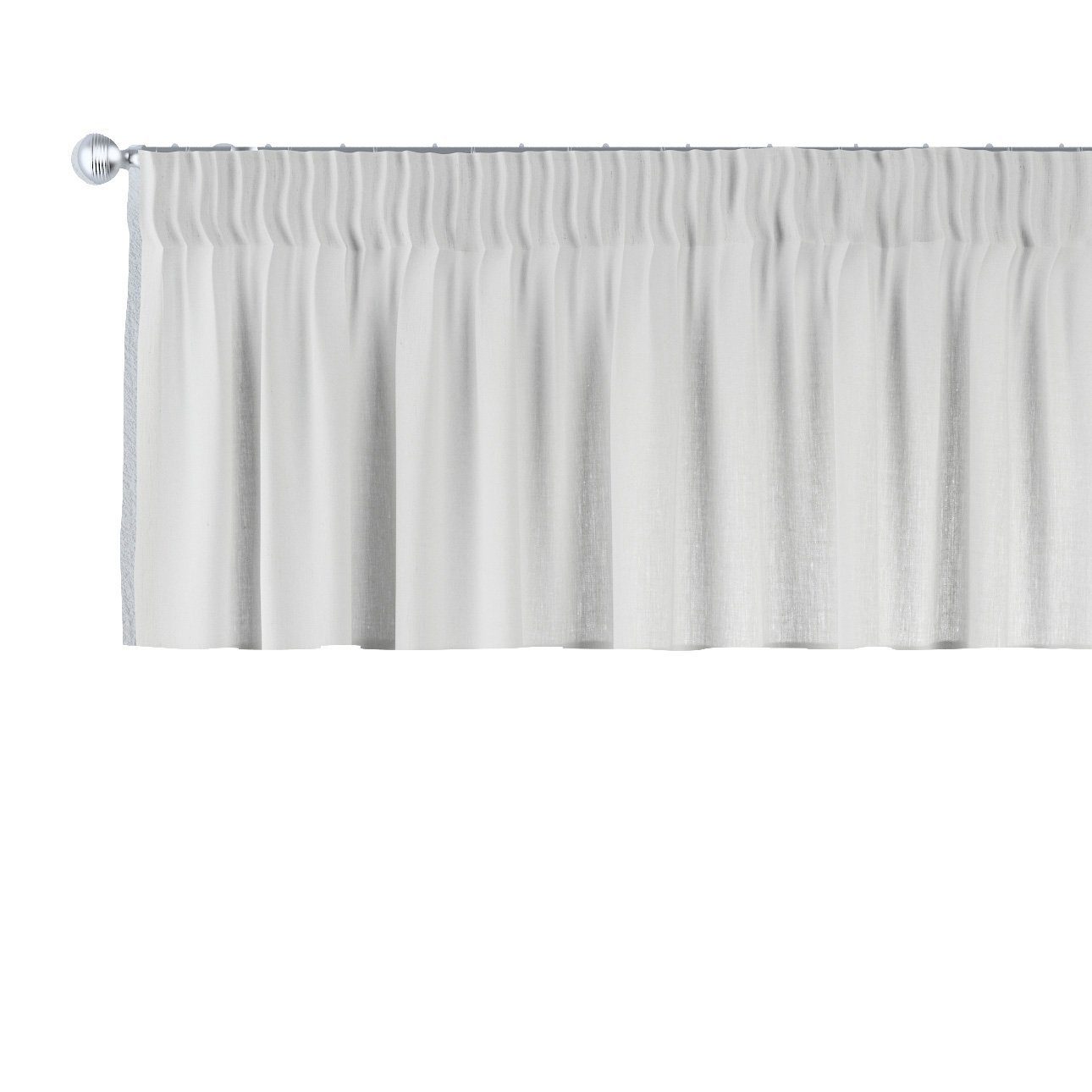 Vorhang mit Kräuselband 130 x 40 cm, Leinen, Dekoria altweiß