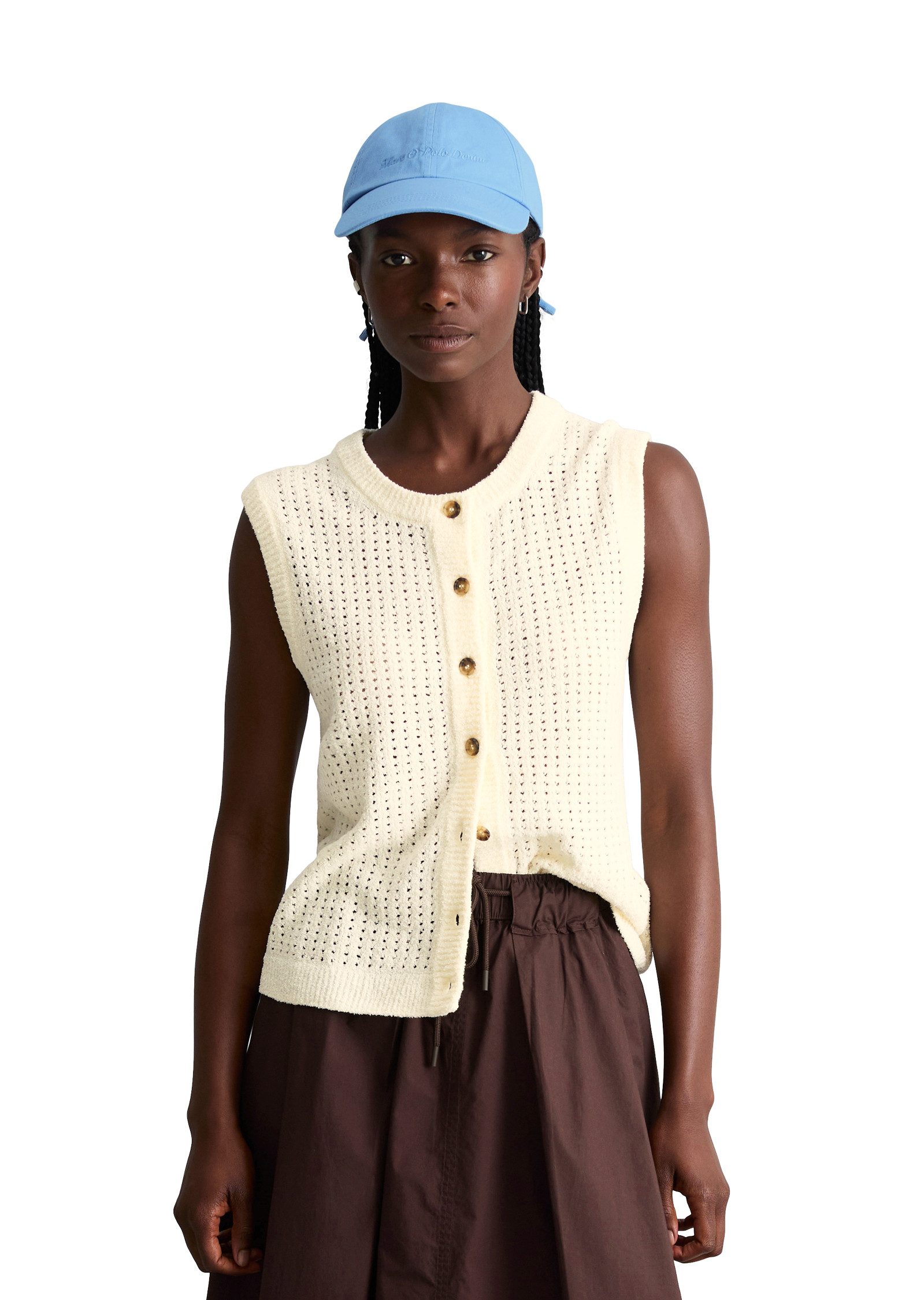 Marc O'Polo DENIM Strickweste aus weichem Organic Cotton-Mix