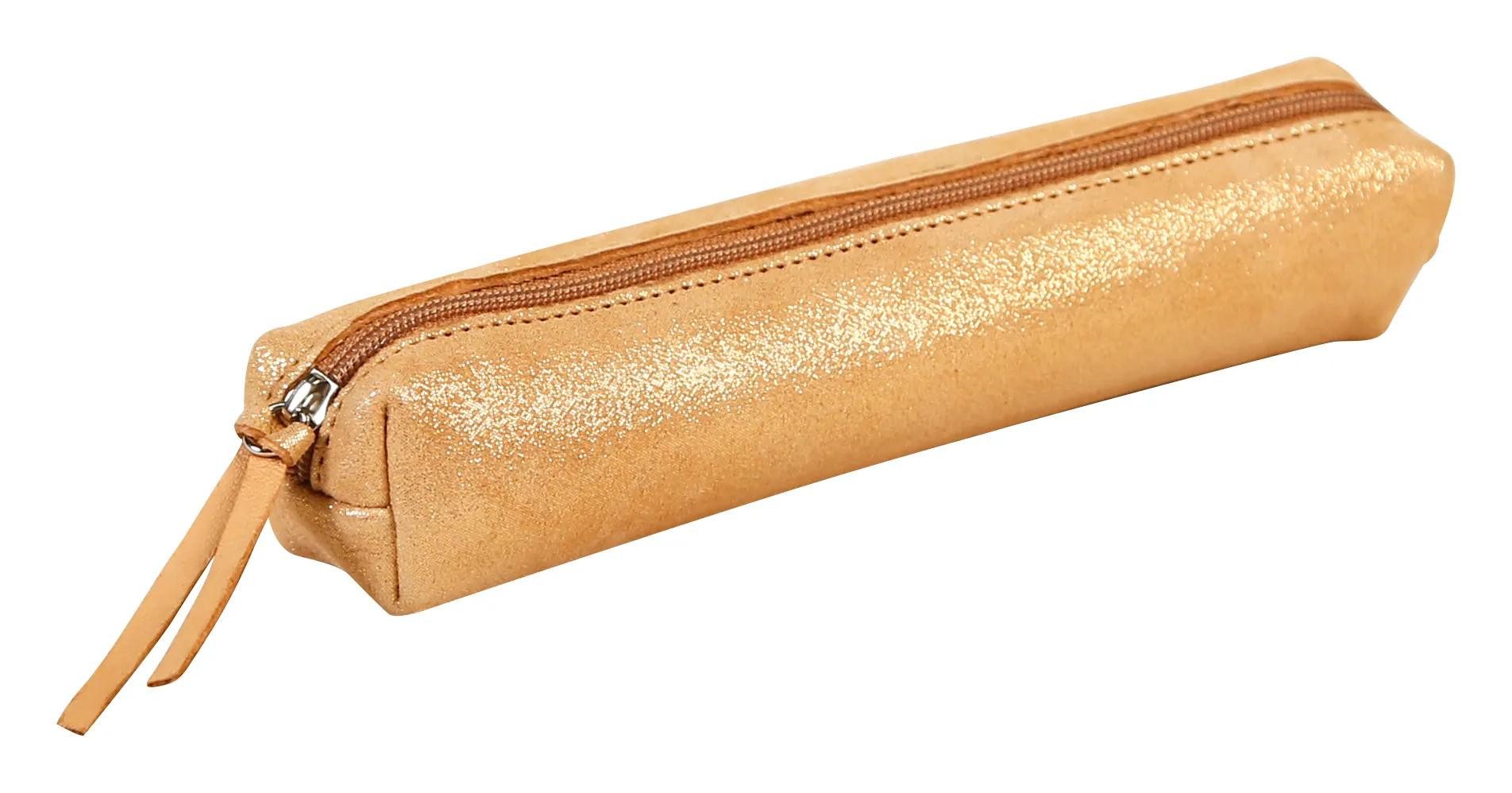 CLAIREFONTAINE Organizer 4x Schlampermäppchen Slim 4x2,5x19,5cm Disco gold 410023C, Flaches Schlampermäppchen
