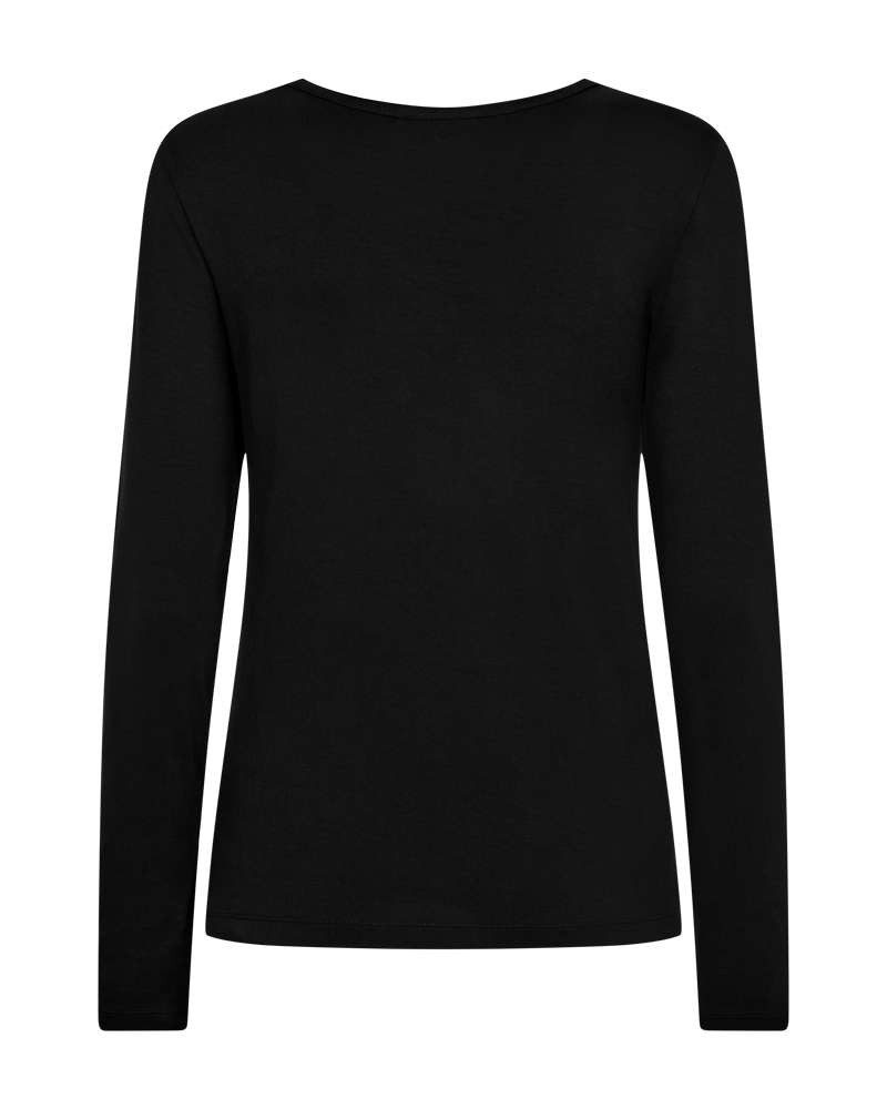 FREEQUENT Langarmshirt Rundhalsshirt mit Viskose und Stretch – Bild 2 von 3
