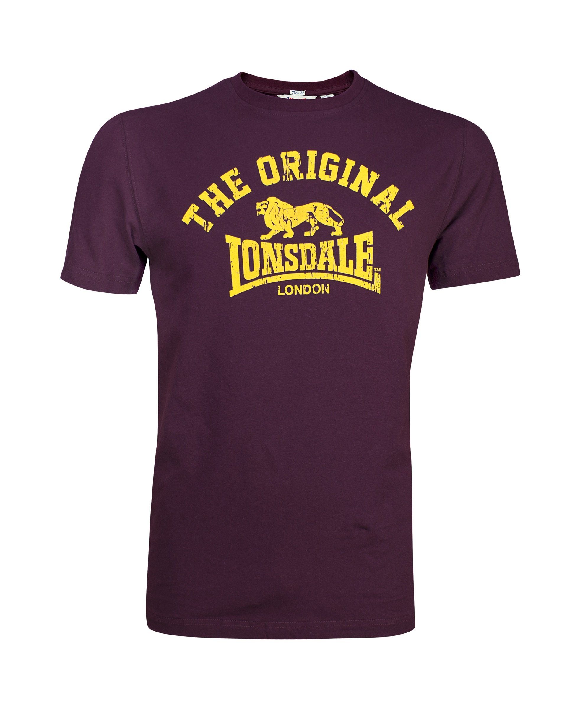 Original Lonsdale Lonsdale T-Shirt Adult T-Shirt Herren vintage oxblood