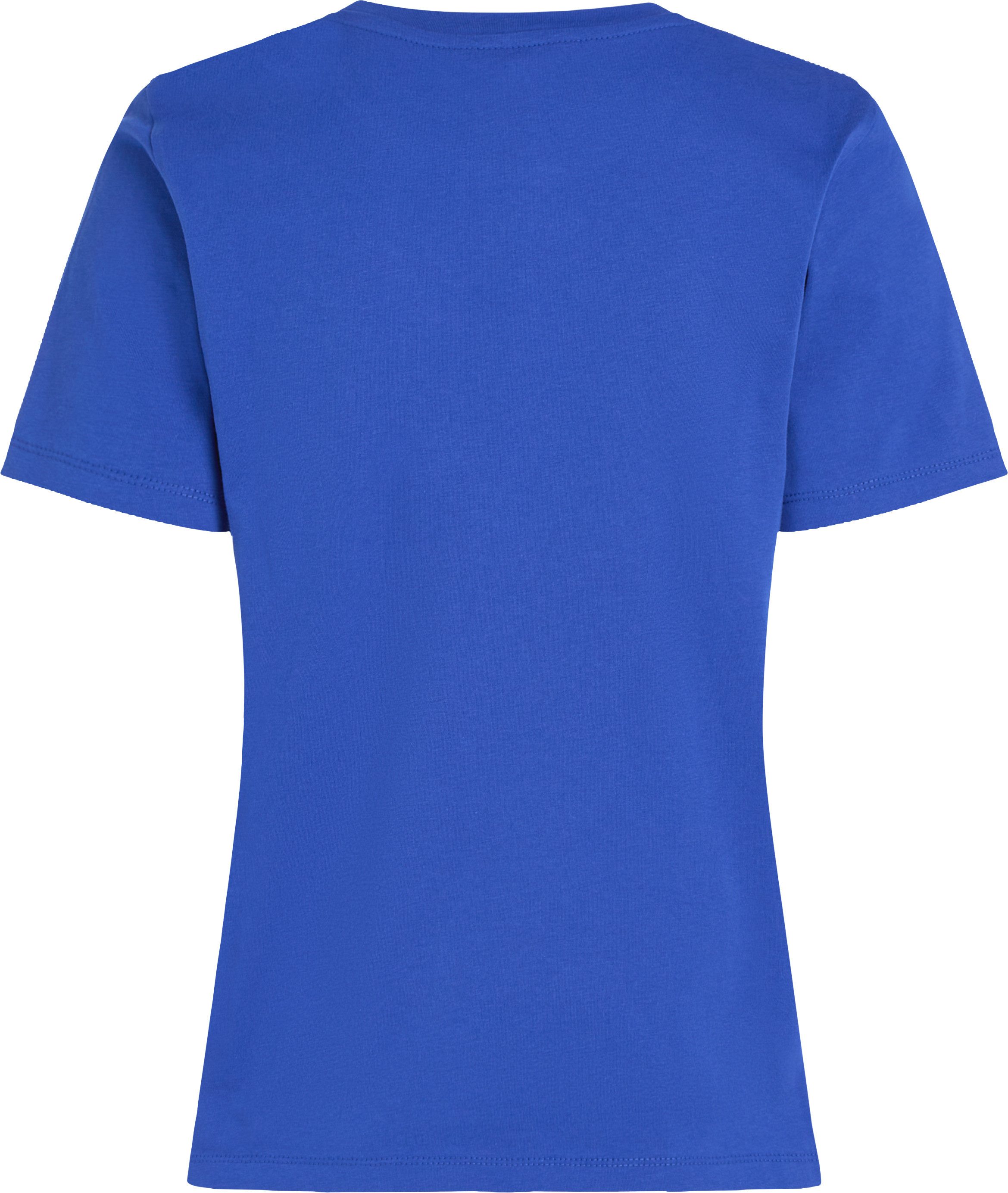 Tommy Hilfiger T-Shirt REG CONTRAST FLAG SS TEE mit Logostickerei – Bild 5 von 5