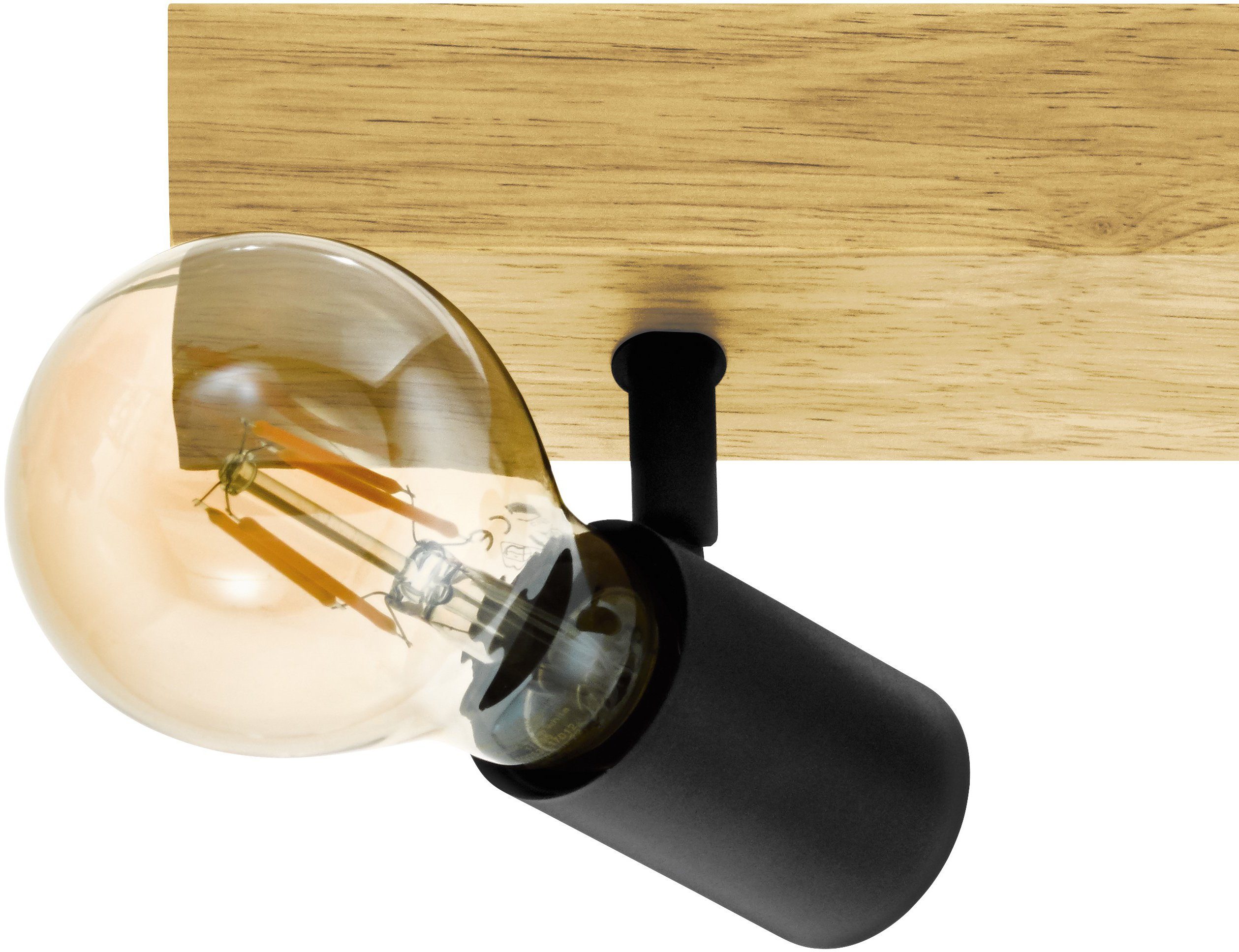 wechselbar, Leuchtmittel, E27 ohne 3, Vintage Design, Industrial Lampe, Deckenspot TOWNSHEND EGLO Deckenspot im Leuchtmittel Retro Fassung: