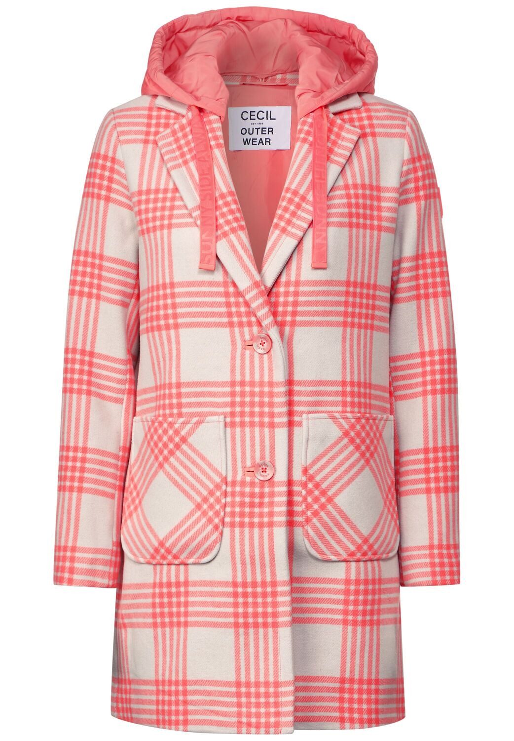 CECIL Outdoorjacke Long Check Blazer w. günstig online kaufen