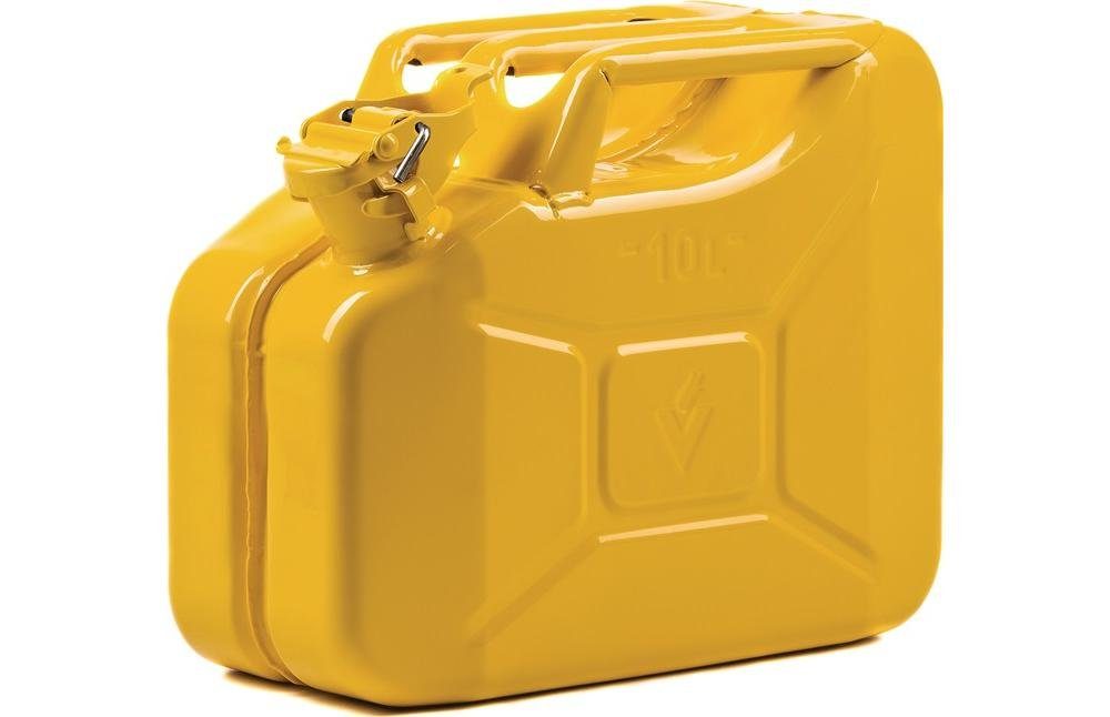 Valpro Aufbewahrungsbox Kraftstoffkanister Inhalt 10 l Zinkgelb RAL 1018 Stahlblech L345xB165xH275mm