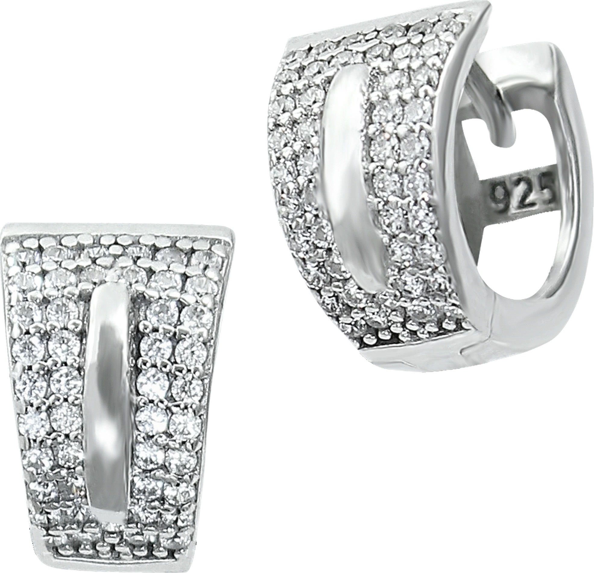 SilberDream Paar Creolen SilberDream weiß Shine Ohrringe Zirkonia (Creolen) günstig online kaufen