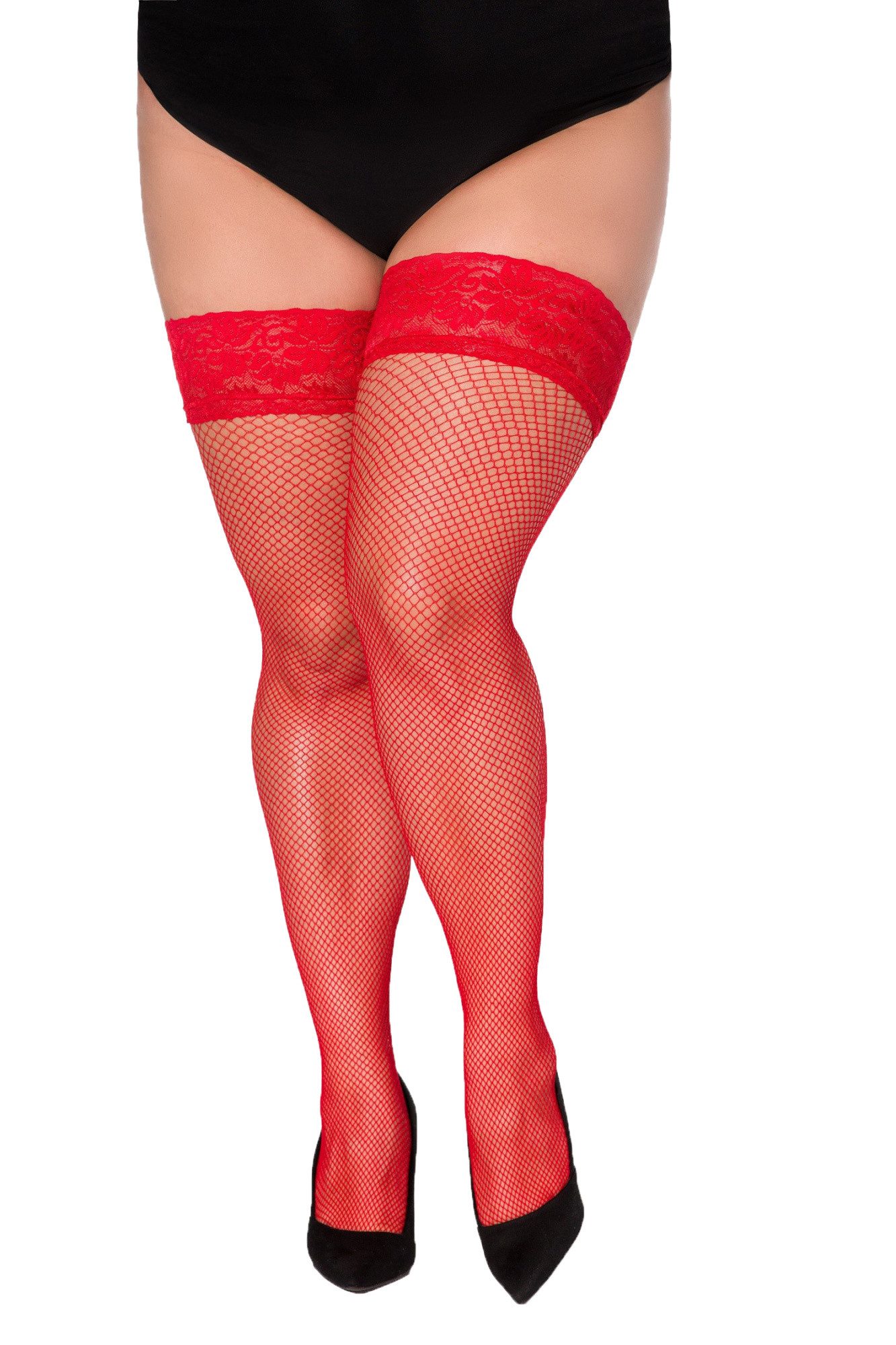 Strümpfe Halterlose Damen Dessous Strümpfe Stockings XXL Size Plus Größe mit Sp