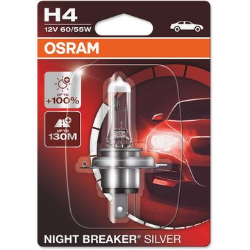 KFZ-Ersatzleuchte Osram Auto 64193NBS-01B Halogen Leuchtmittel Night Breaker® Silver H4