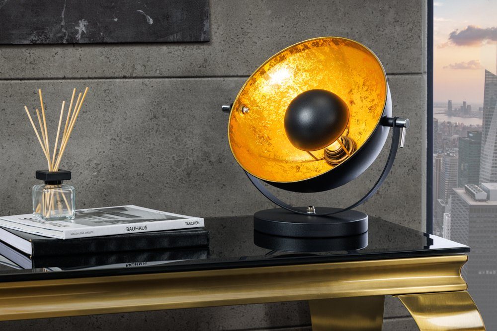 riess-ambiente Tischleuchte STUDIO 40cm schwarz / gold, ohne Leuchtmittel, flexibel verstellbar,Industrial