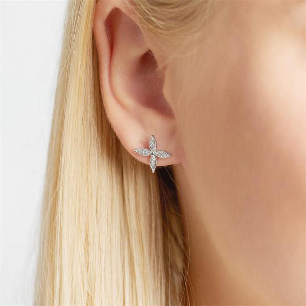 Unique Paar Ohrstecker Ohrstecker Blüte...