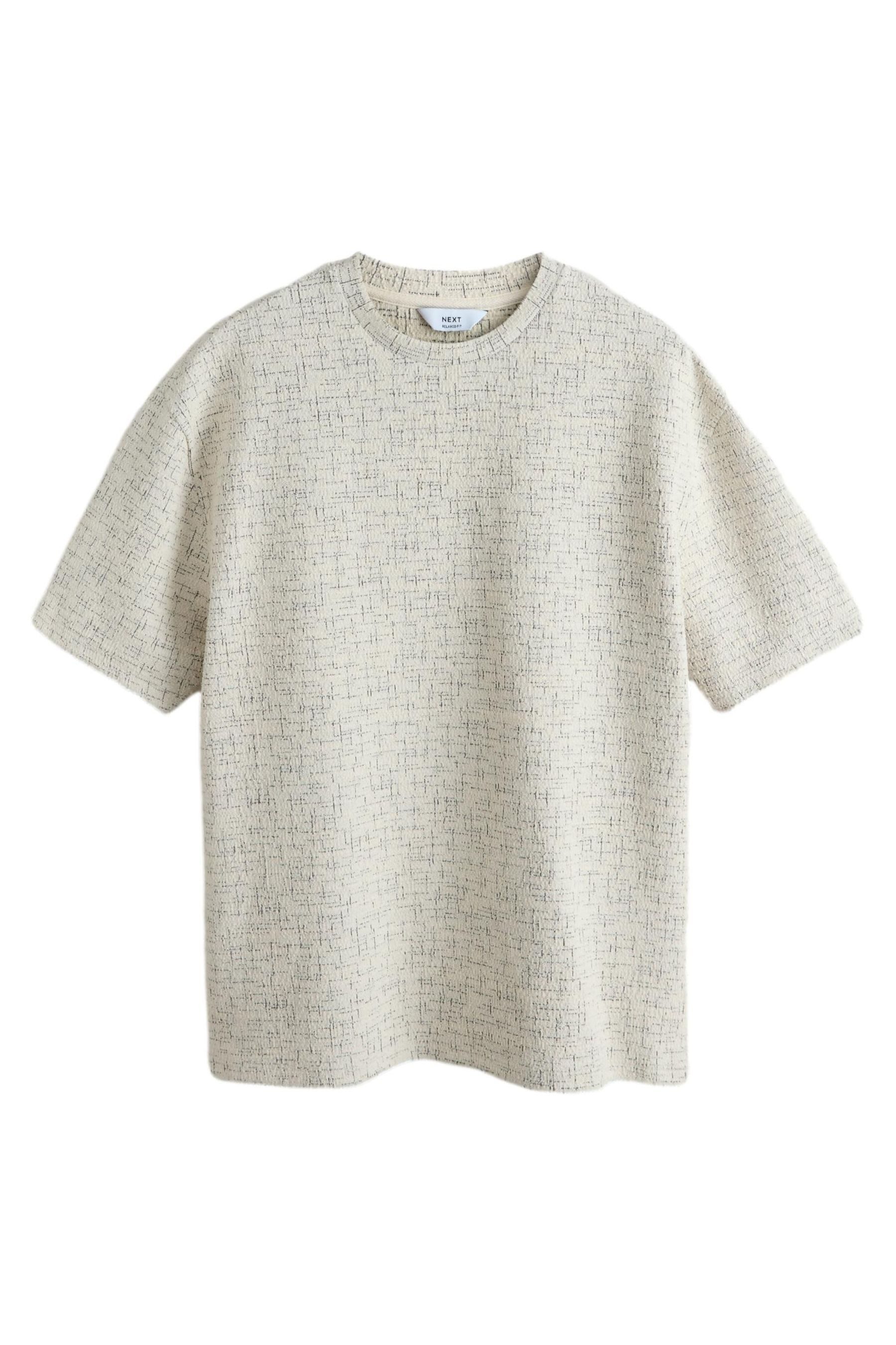 Next T-Shirt Relaxed Fit T-Shirt mit strukturiertem Muster (1-tlg)