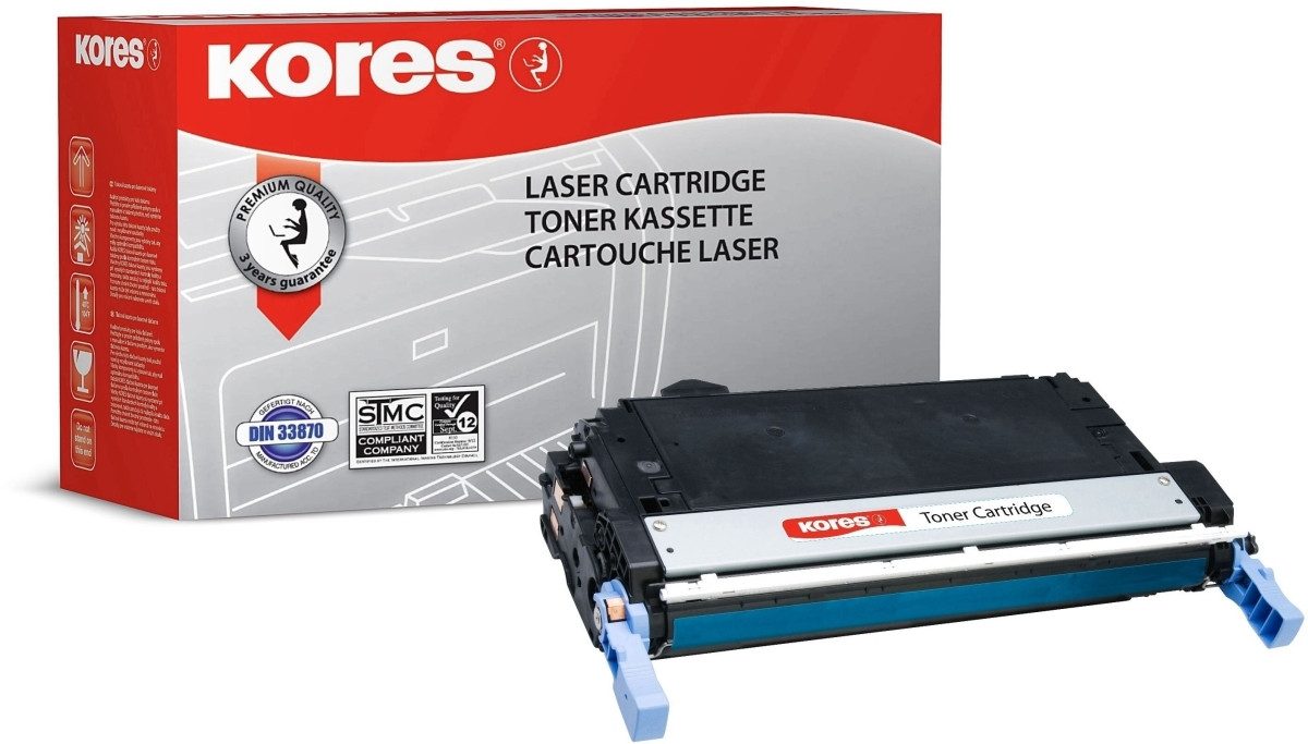 KORES Tonerpatrone Tonerkartusche kompatibel mit HP Q5951A ca. 10000 Seiten cyan