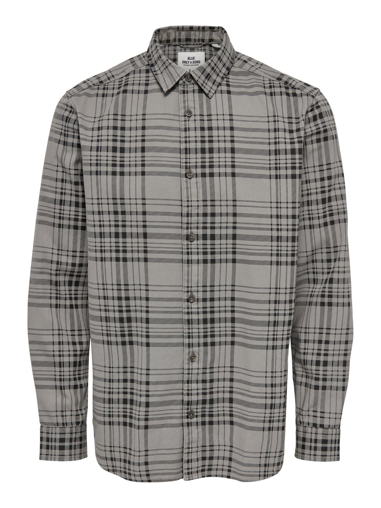 ONLY & SONS Langarmhemd Kariertes aus Twill Baumwolle ONSAXL ONSAXL REG WAS günstig online kaufen