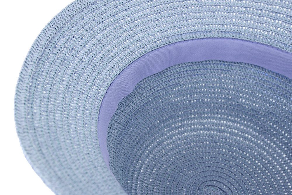 Fiebig Sonnenhut Fiebig Mädchen Sommerhut Hut Glocke gepunktetes Band himmelblau