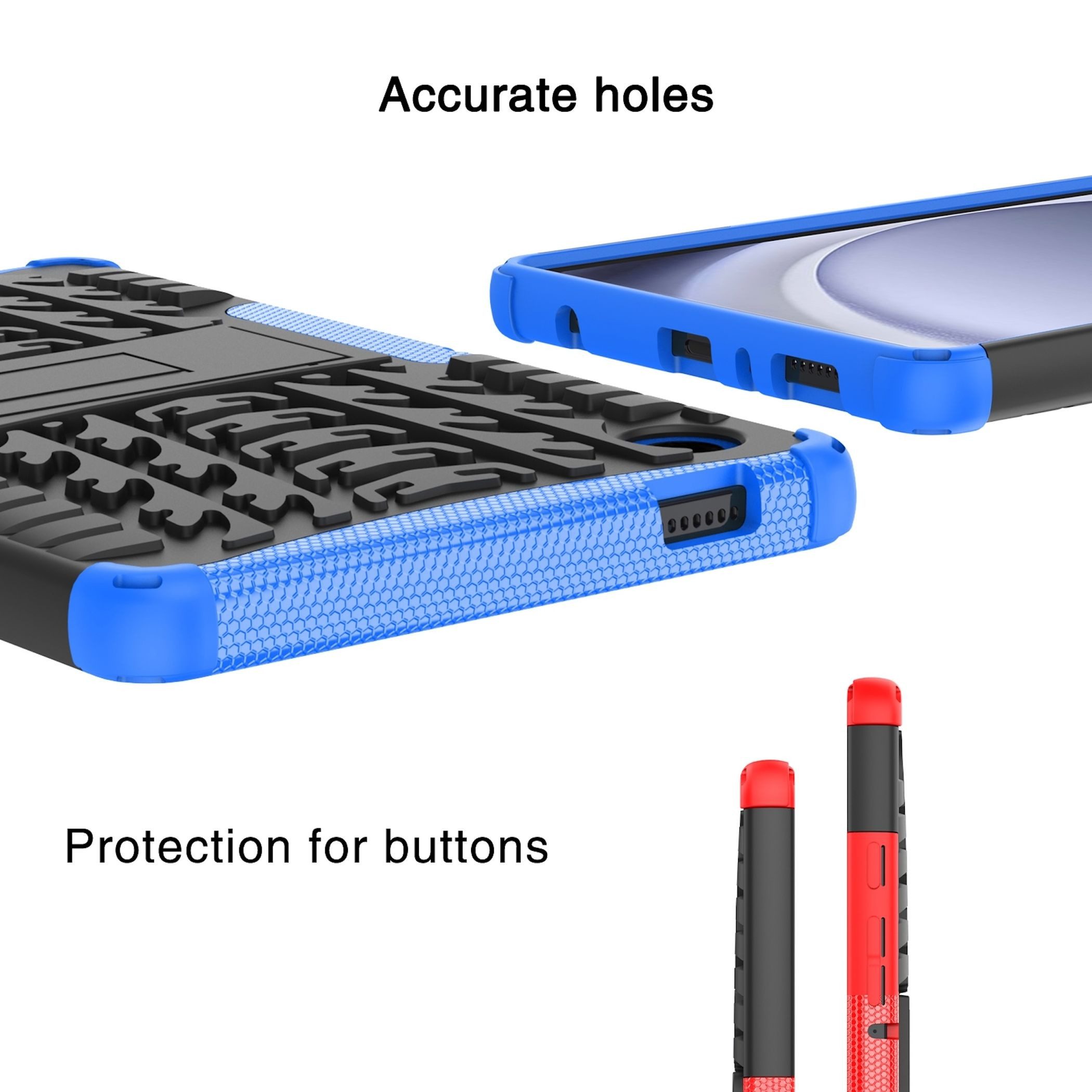 Wigento Tablet-Hülle Für Samsung Galaxy Tab A11 Plus aufstellbare Textur TPU Tablet Hülle, Airbag-Ecken, Standfunktion, strukturiert
