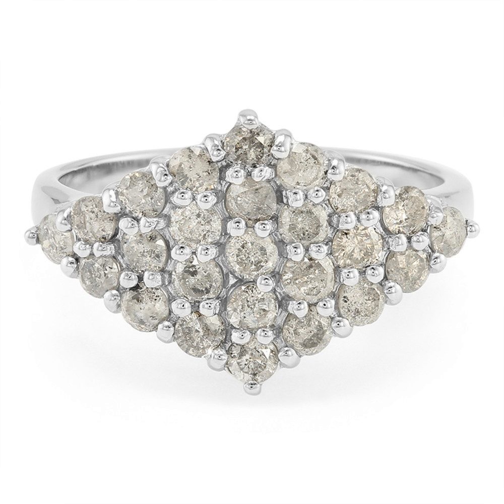 Cavill Diamantring Cavill Ring 1,59 ct Brillant Schokoladen Diamant Silber platin (1-tlg)