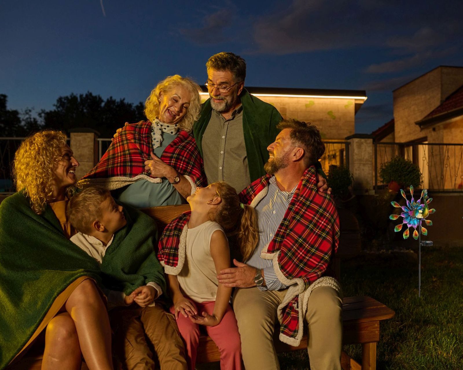 bmf-versand LED Solarleuchte Windrad Metall Garten günstig online kaufen