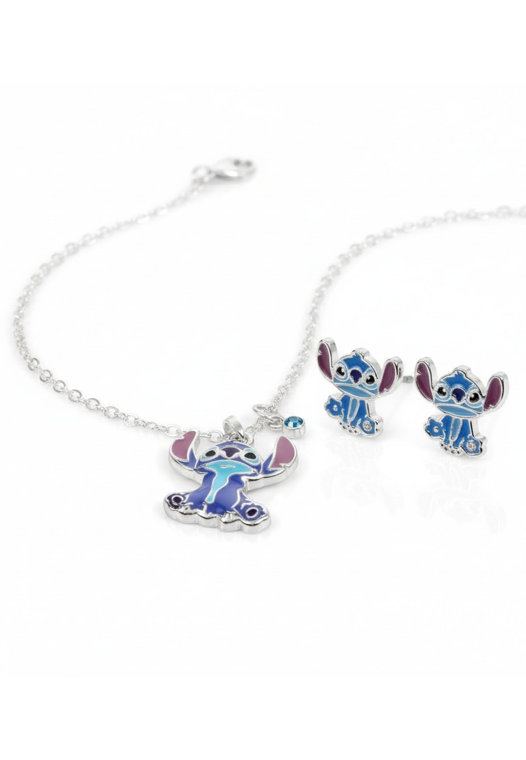 Disney Paar Ohrstecker STITCH – Ohrringe & Halskette Set – Beschichtetes Messing (Set) – Bild 2 von 5