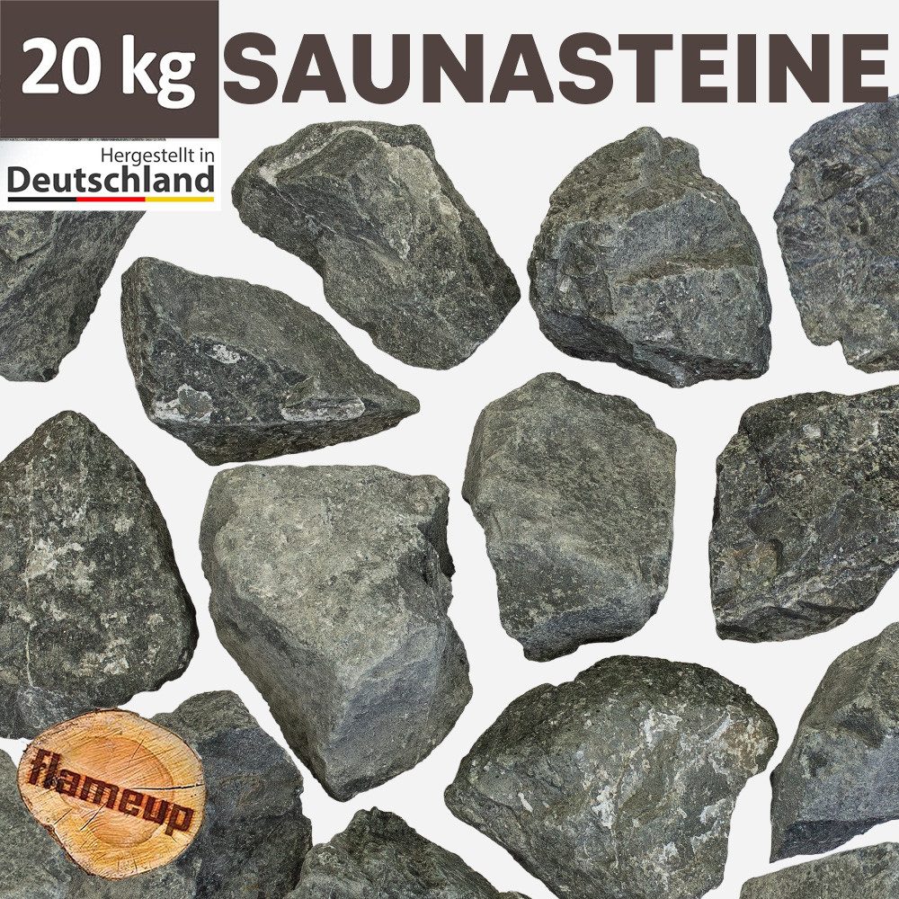 Flameup Saunasteine Saunasteine 20 kg 80 - 120 mm Aufgusssteine Saunaofen S günstig online kaufen
