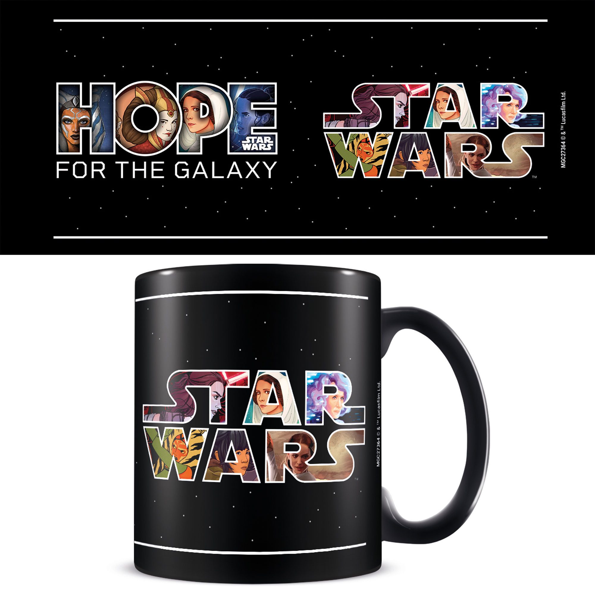 Tasse Star Wars - Lizenz Tassen 3D - Heroines of the Galaxy - black