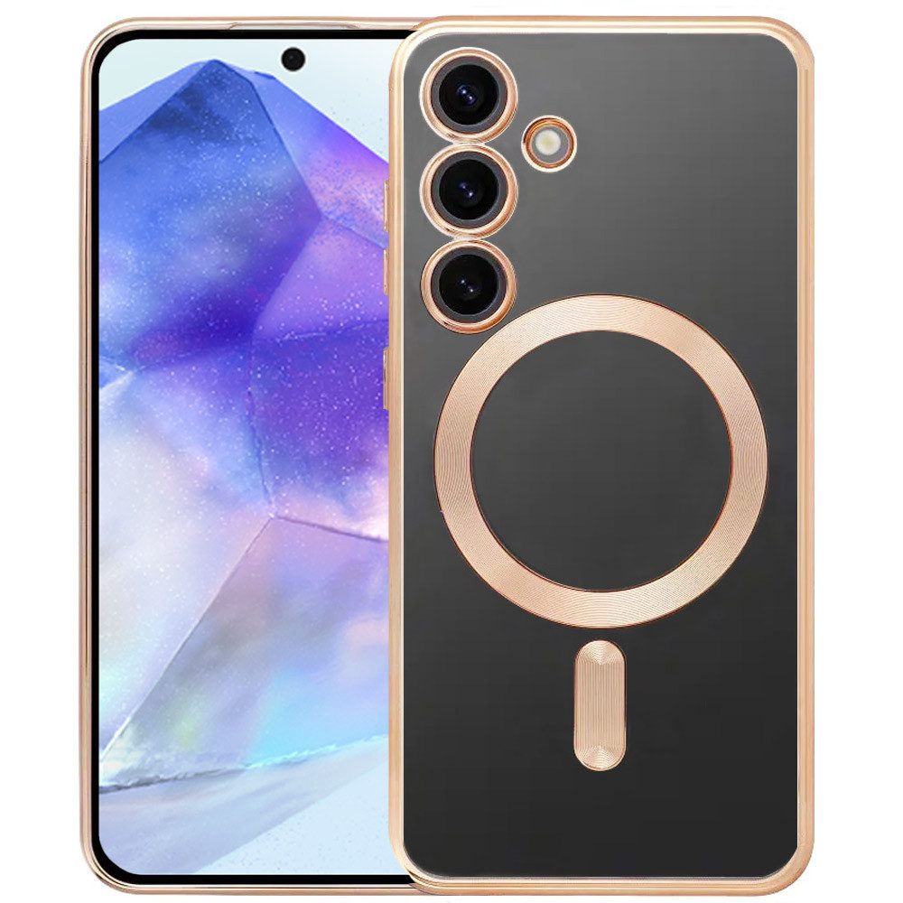FITSU Handyhülle Case für Samsung Galaxy A55 Hülle MagSafe kompatibel mit Kameraschutz 6,6 Zoll, Durchsichtige Hülle für Samsung Galaxy A55 Schutzhülle Transparent
