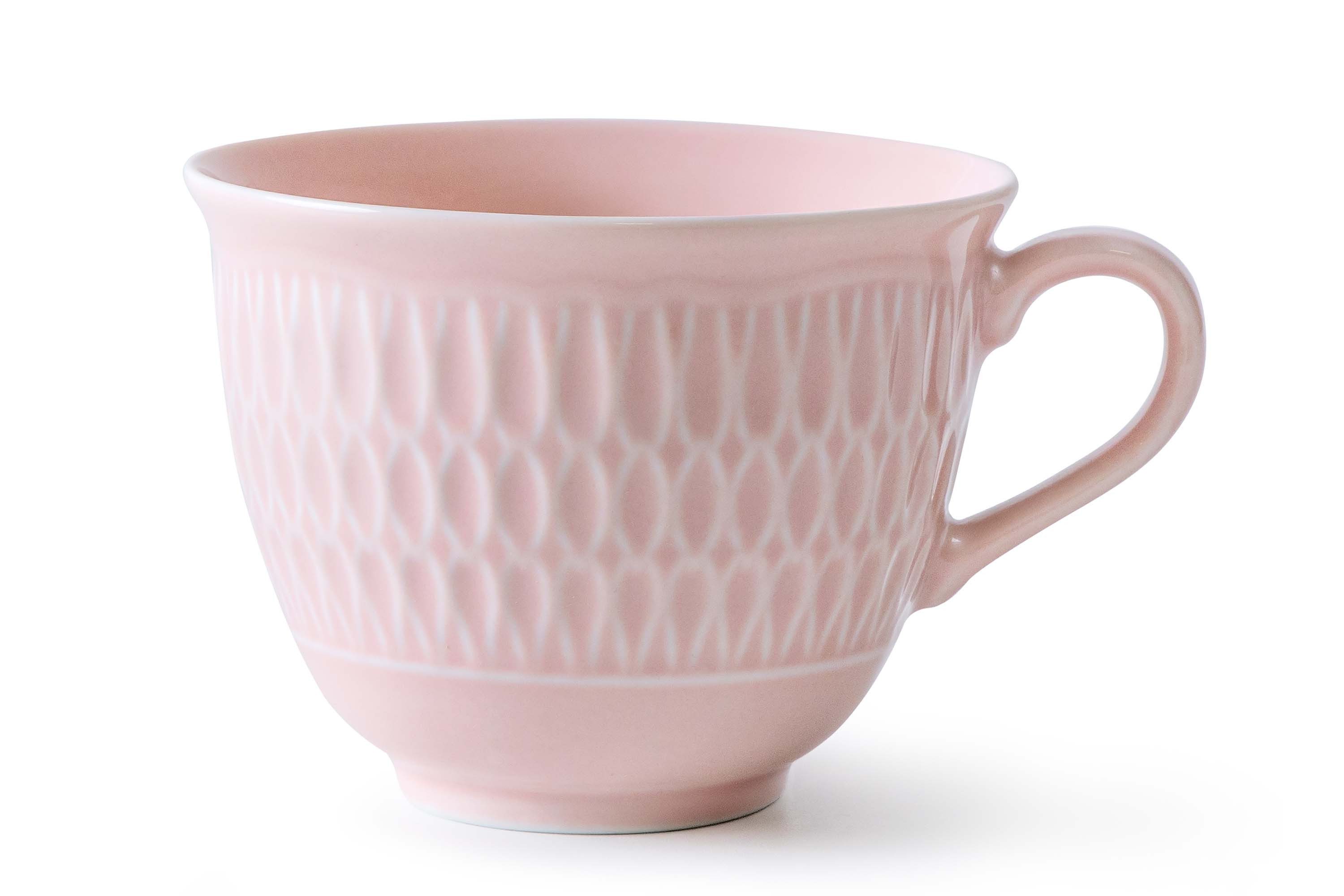 KONSIMO® Kaffeeservice CMIELOW SOFIA Kaffeetassen-Set, Hochwertiges Premium-Hartporzellan (4-tlg), 2 Personen, Porzellan, spülmaschinengeeignet, mikrowellengeeignet, mit eleganten Verzierungen
