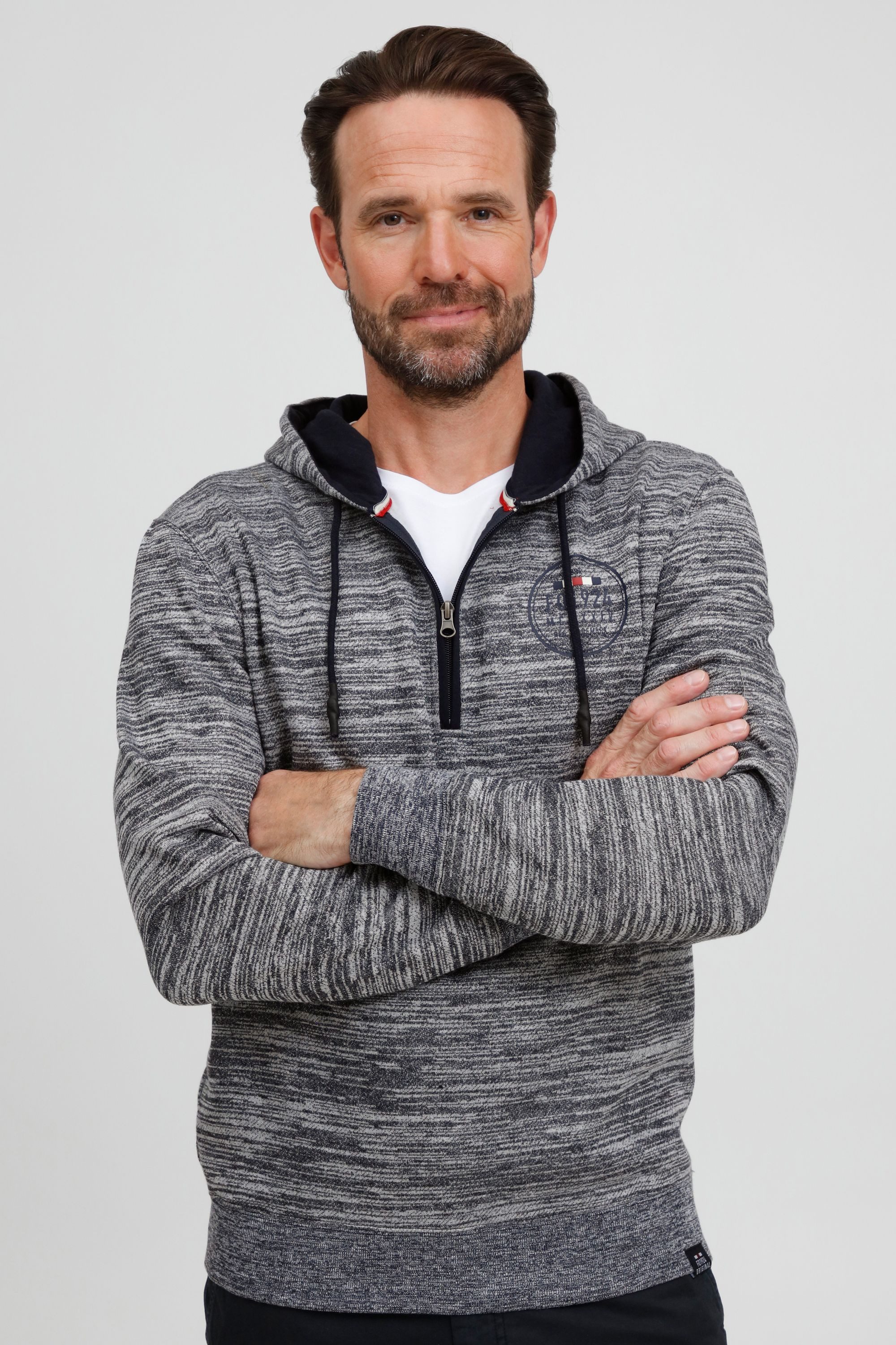 FQ1924 Hoodie FQGunar Kapuzenpullover mit kleinem Reißverschluss günstig online kaufen